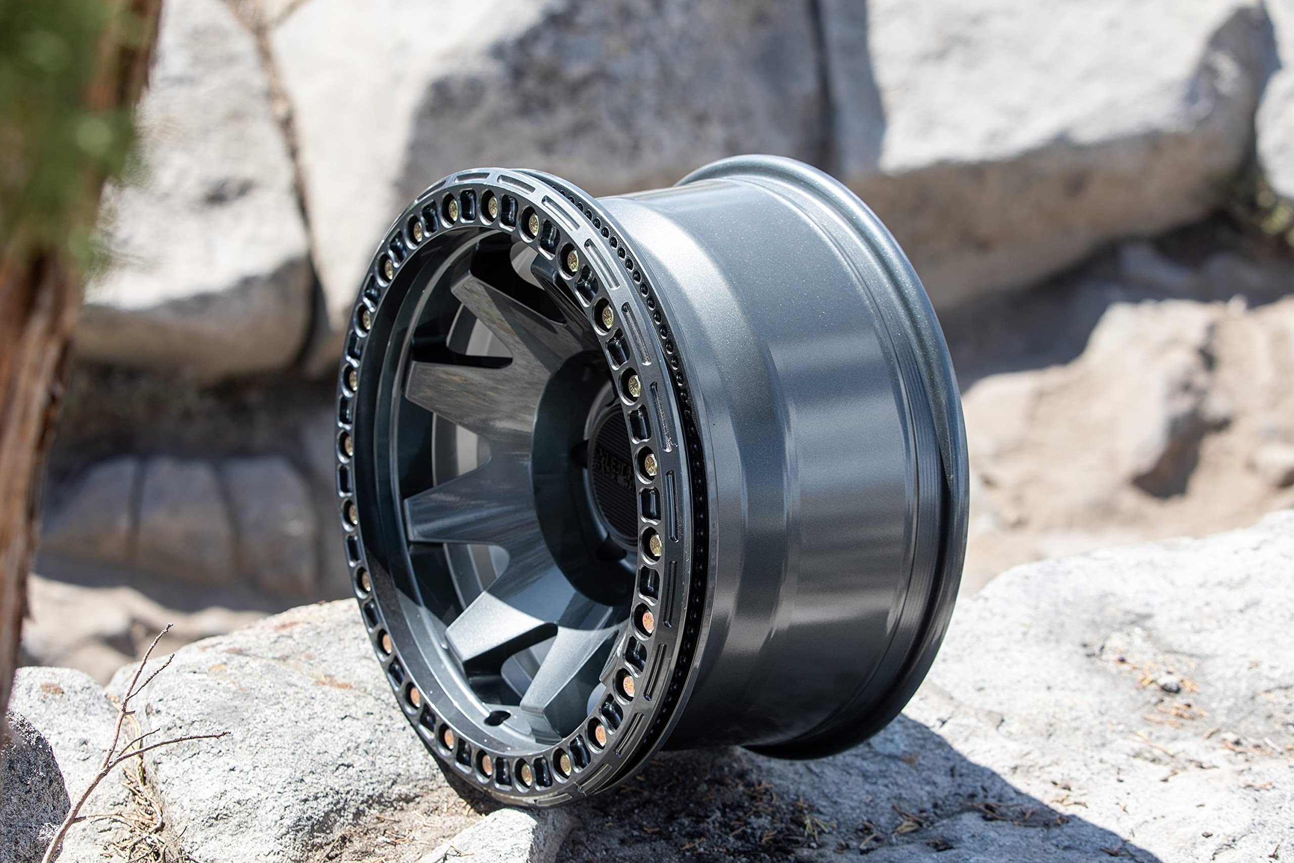 Titanium Method Race Wheels 108 Wheel with Gloss (17 x 9. inches /5 x 5 mm, -44 mm Offset)