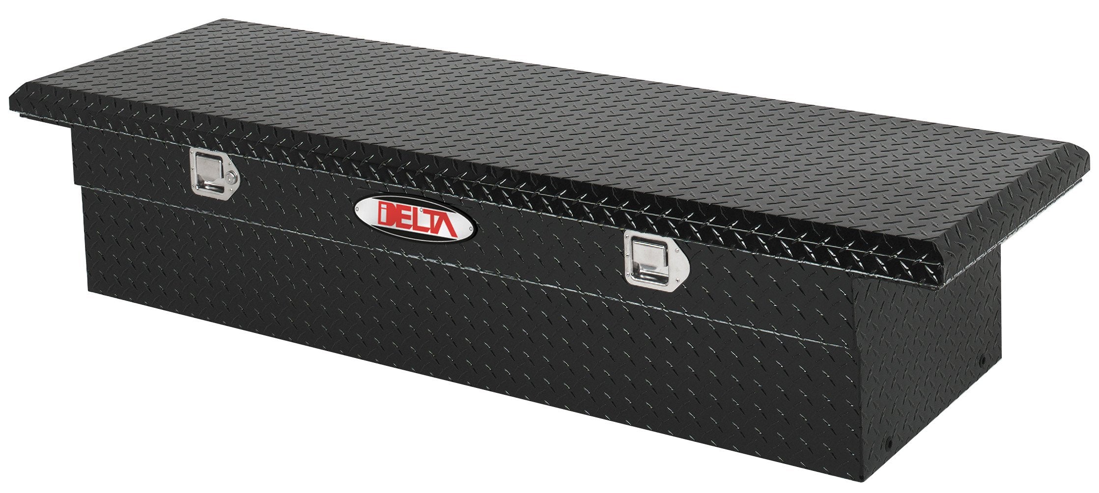Full Size Delta 1-302002 Black Aluminum Low-Profile Single Lid Crossover Truck Box