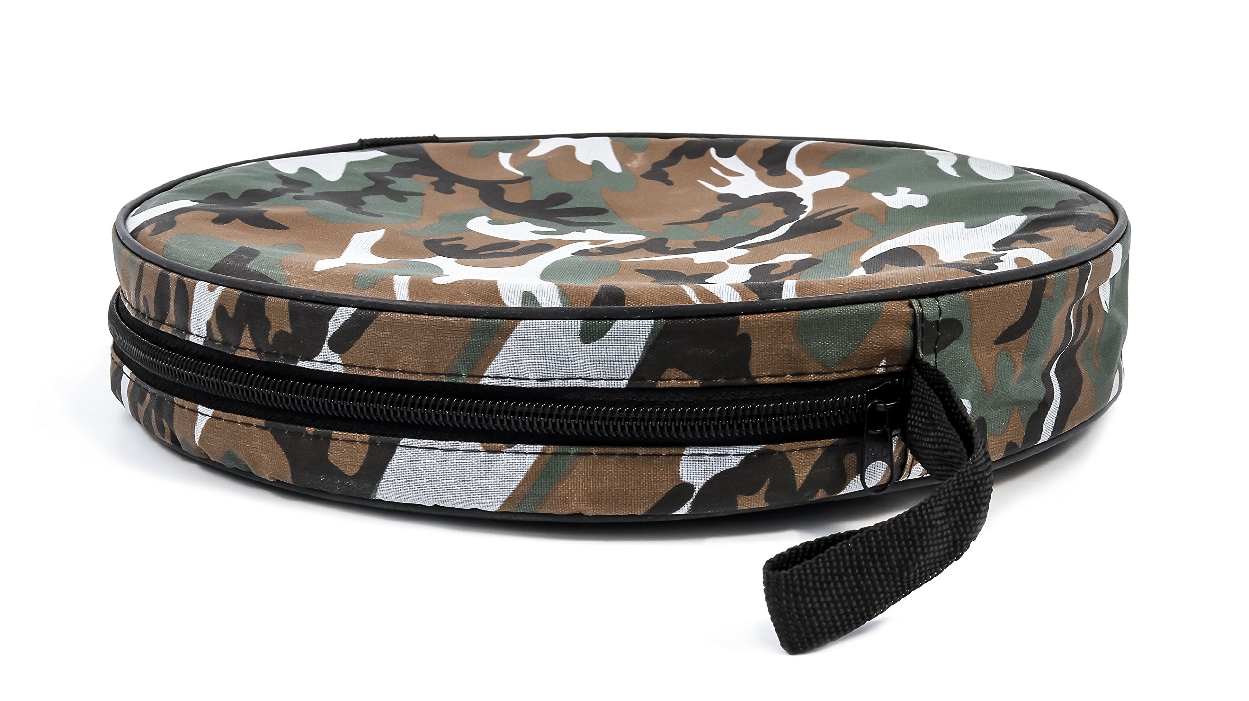 Collapsible Bucket Camco with Storage Case - Durable Pop Up Bucket with Watertight Fabric, Holds 3 Gallons of Water - Great for RVs, Camping, Fishing, Boating, Hiking and More - Camouflage (42994)
