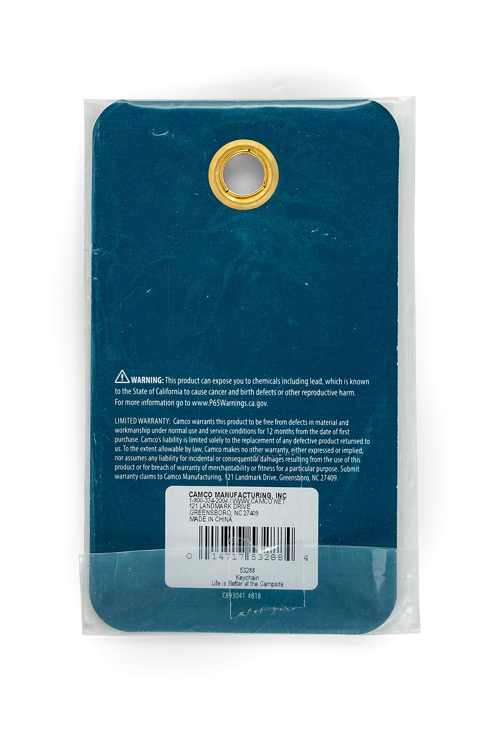 RV Heart Keychain-Gold Ring for Car Fobs and Keys Camco Life is Better at The Campsite (53288)