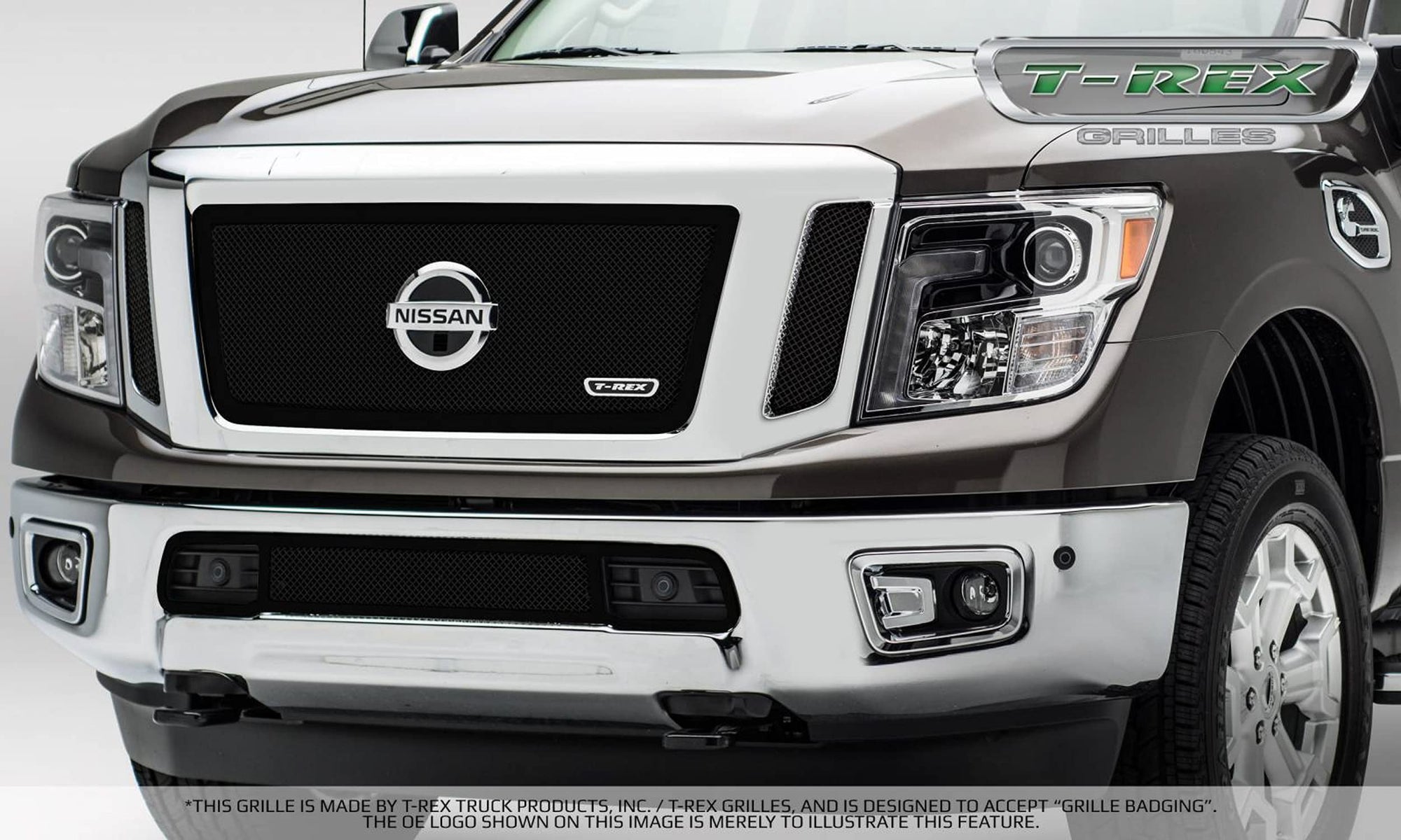 T-Rex Upper Class Black 51785 T-Rex Nissan Titan Blk Mesh Grille
