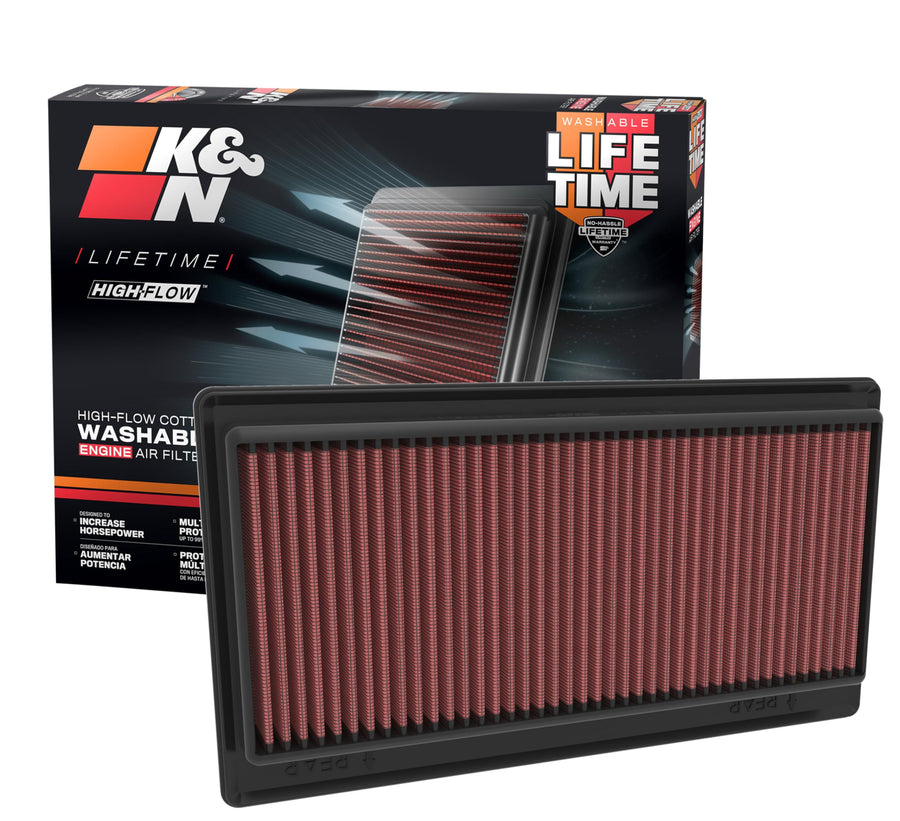 K&N Original High-Flow Lifetime Engine Air Filter: Increase Power: Premium, Washable: Compatible with 2022-2026 Acura/Honda: MDX, Passport, Pilot, 33-5117