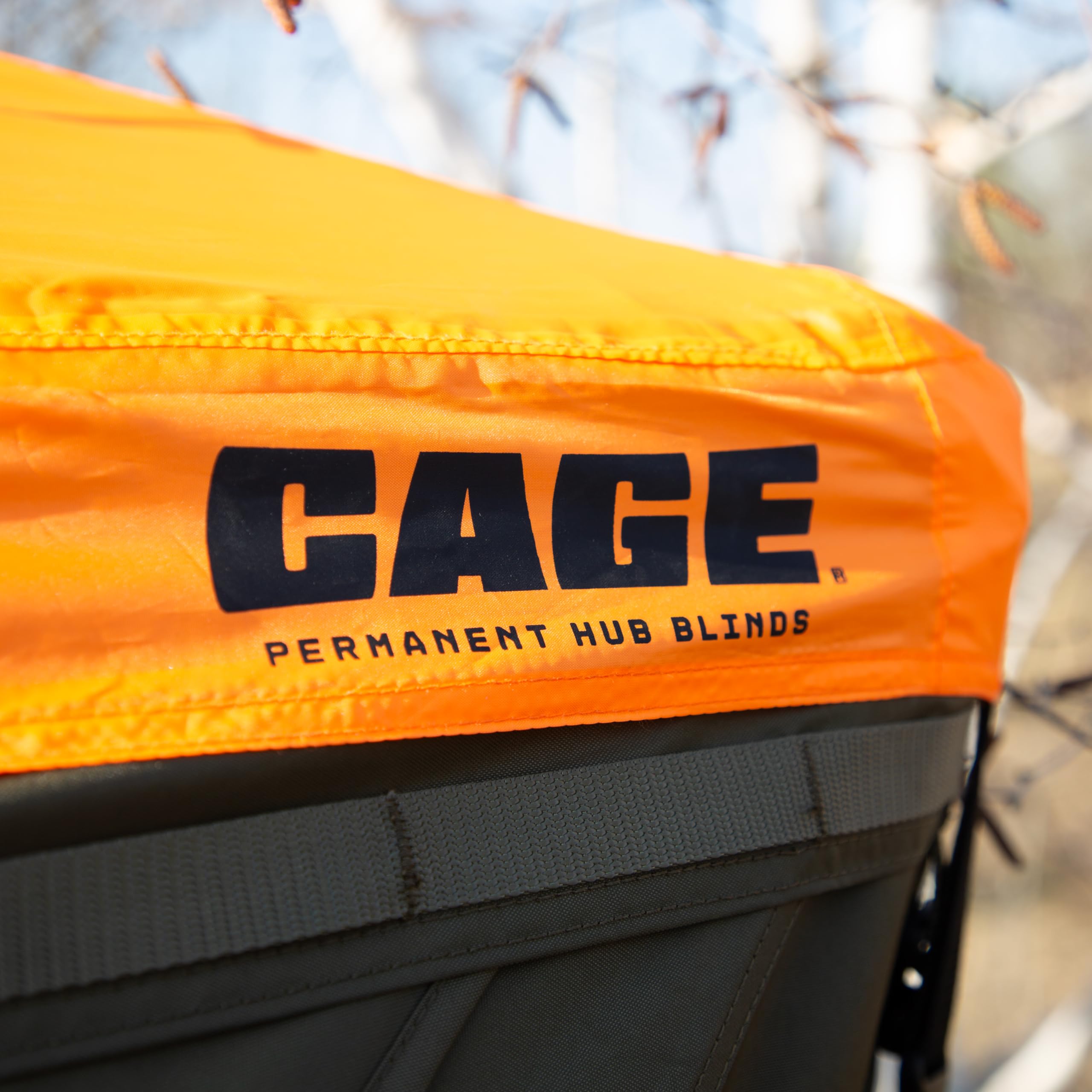 BLIND CAGE PERMANENT HUB, Blaze Orange Safety Cap, for Use with R30 Permanent Hub Blind, Safety During Hunting, Attaches Quickly and Easily, Blaze Orange, CBA700