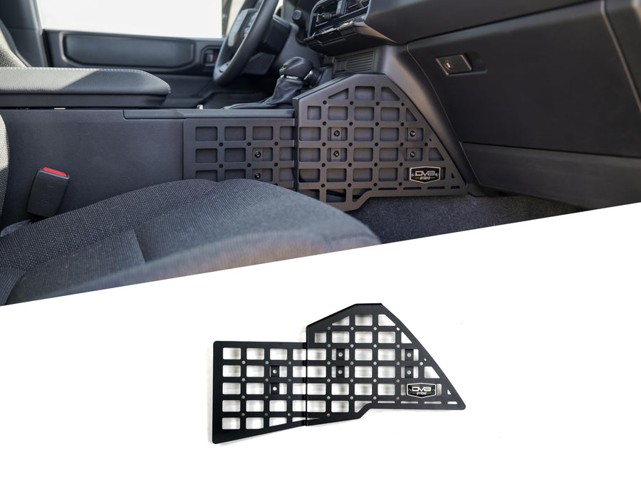Molle Panels DV8 Offroad Center Console for 2024 Toyota Land Cruiser | Molle Panel Design | Multiple Mounting Solutions | M5 Pem Nuts for Digital Device Mounts | Black Powder Coated Finish | Steel