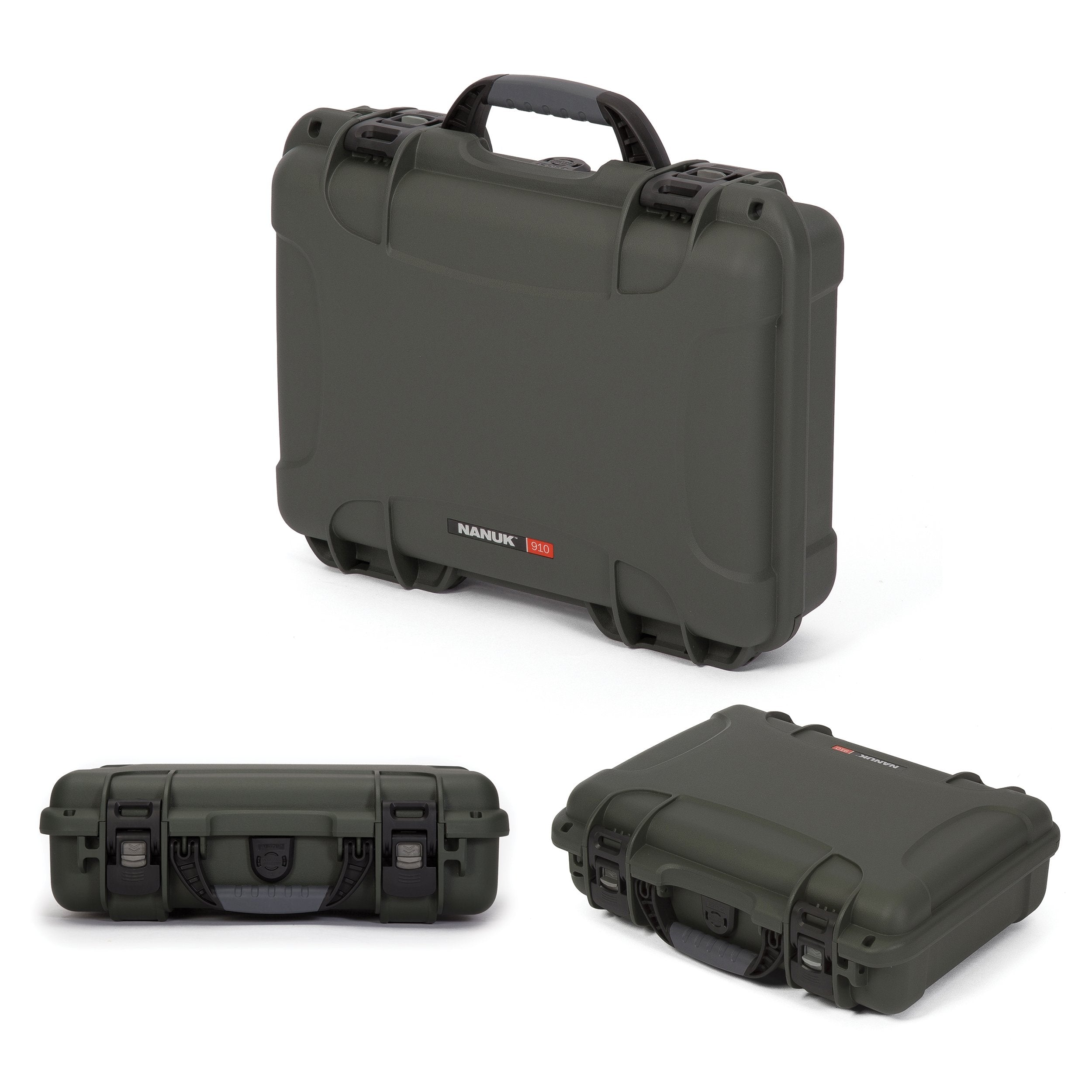 Waterproof Nanuk 910 Hard Case with Foam Insert for DJI Mavic Mini 2 Fly More - Olive
