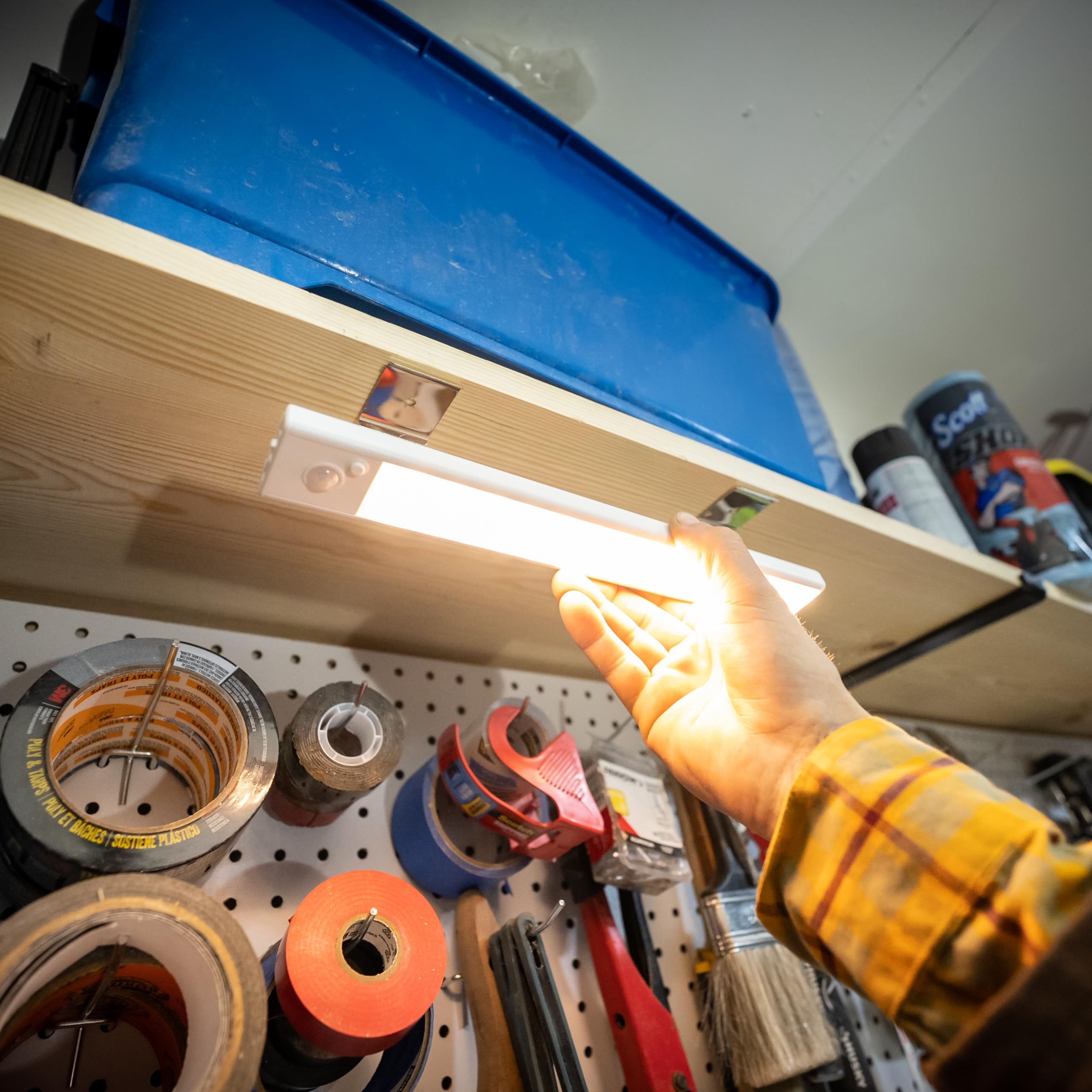12 Inch LUXPRO LP441 Under Cabinet Light - with Motion Sensor - Rechargeable - Cabinet Lights with Remote - Home Improvement Item - Easy Installation