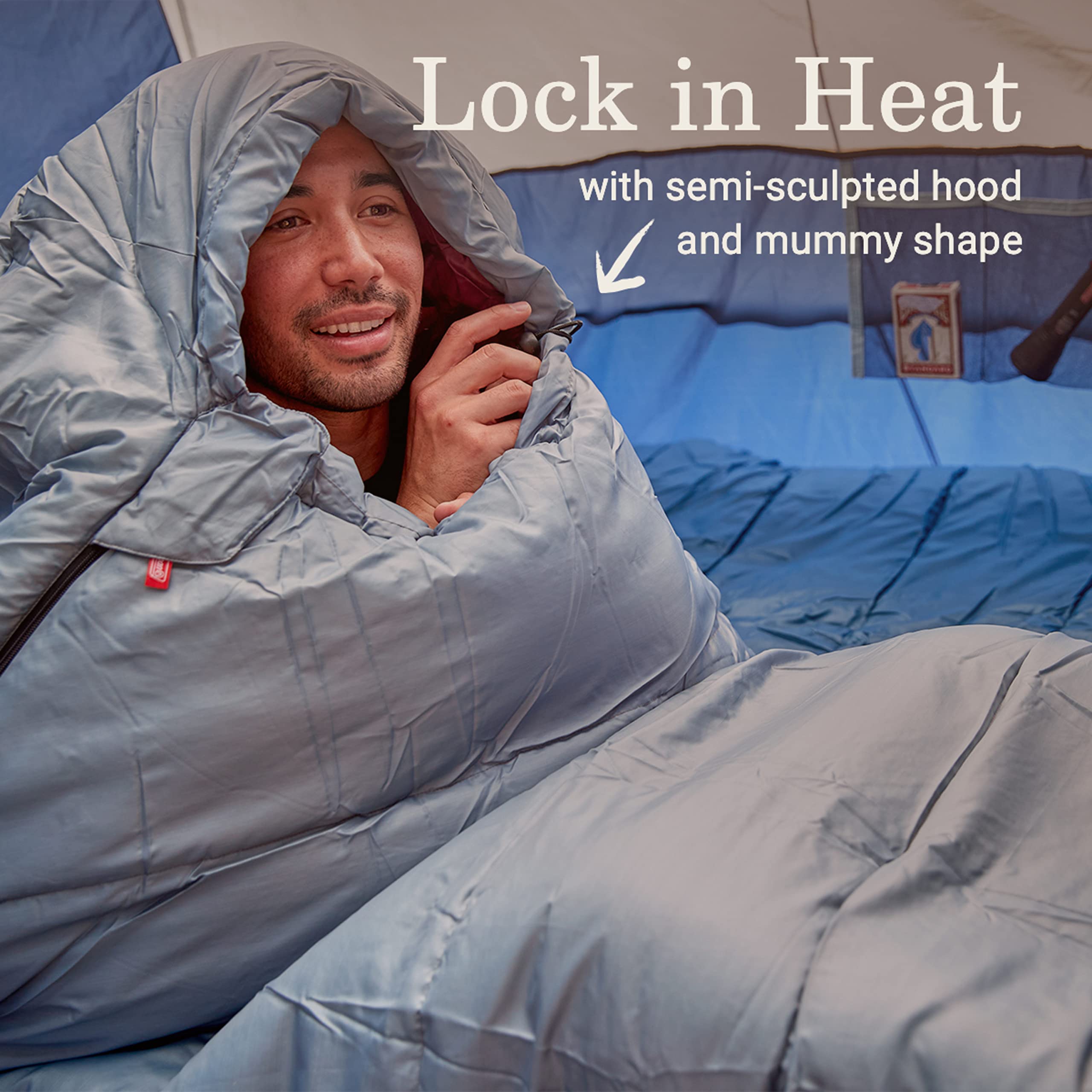 Tidelands Coleman Sleeping Bag—50° Mummy Sleeping Bag for Adults
