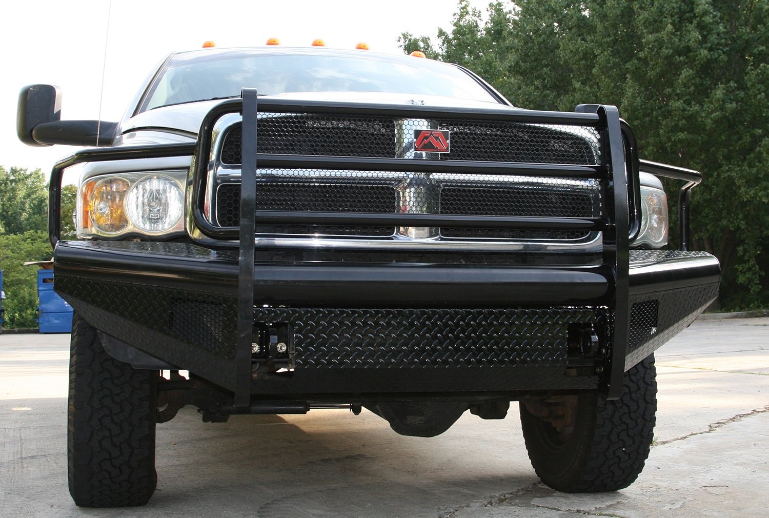 Black Steel Fab Fours Front Ranch Bumper DR03-S1060-1
