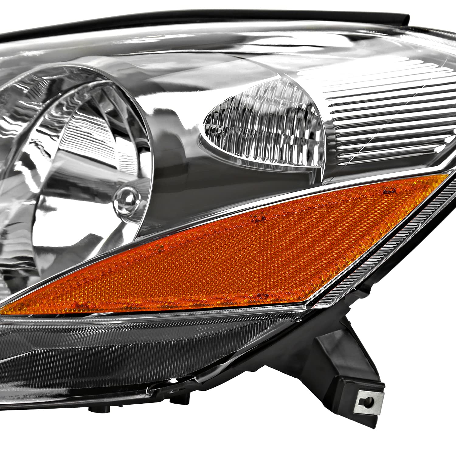 Chrome Headlights SPEC-D TUNING Compatible with 2006-2010 Toyota Sienna, Left + Right Pair Headlamp Assembly