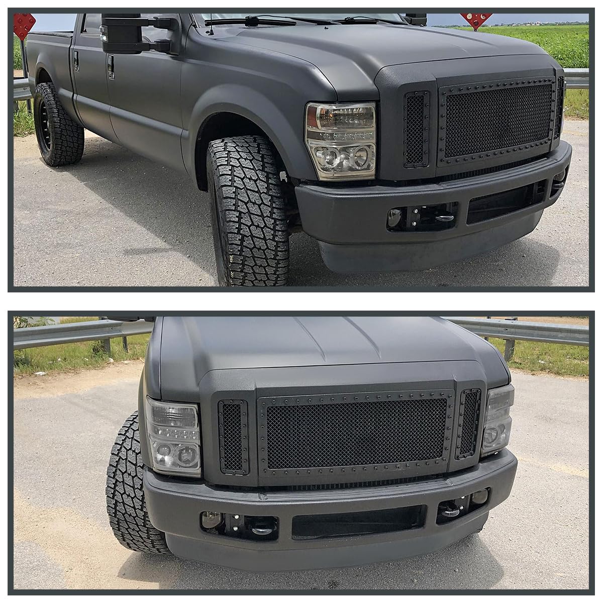 Smoke Fog Lights SPEC-D TUNING Compatible with 2008-2010 Ford F-250, F-350, F-450, F-550 Super Duty, L+R Pair Assembly