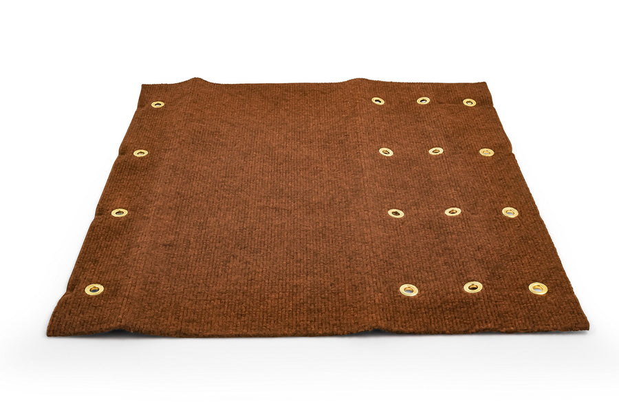 Camco Single Rib Premium Wrap Around Camper/RV Step Rug - Compatible w/Manual or Electric RV Steps - Features Adjustable Design & Fits 23-Inch Wide Steps - Brown (42911)