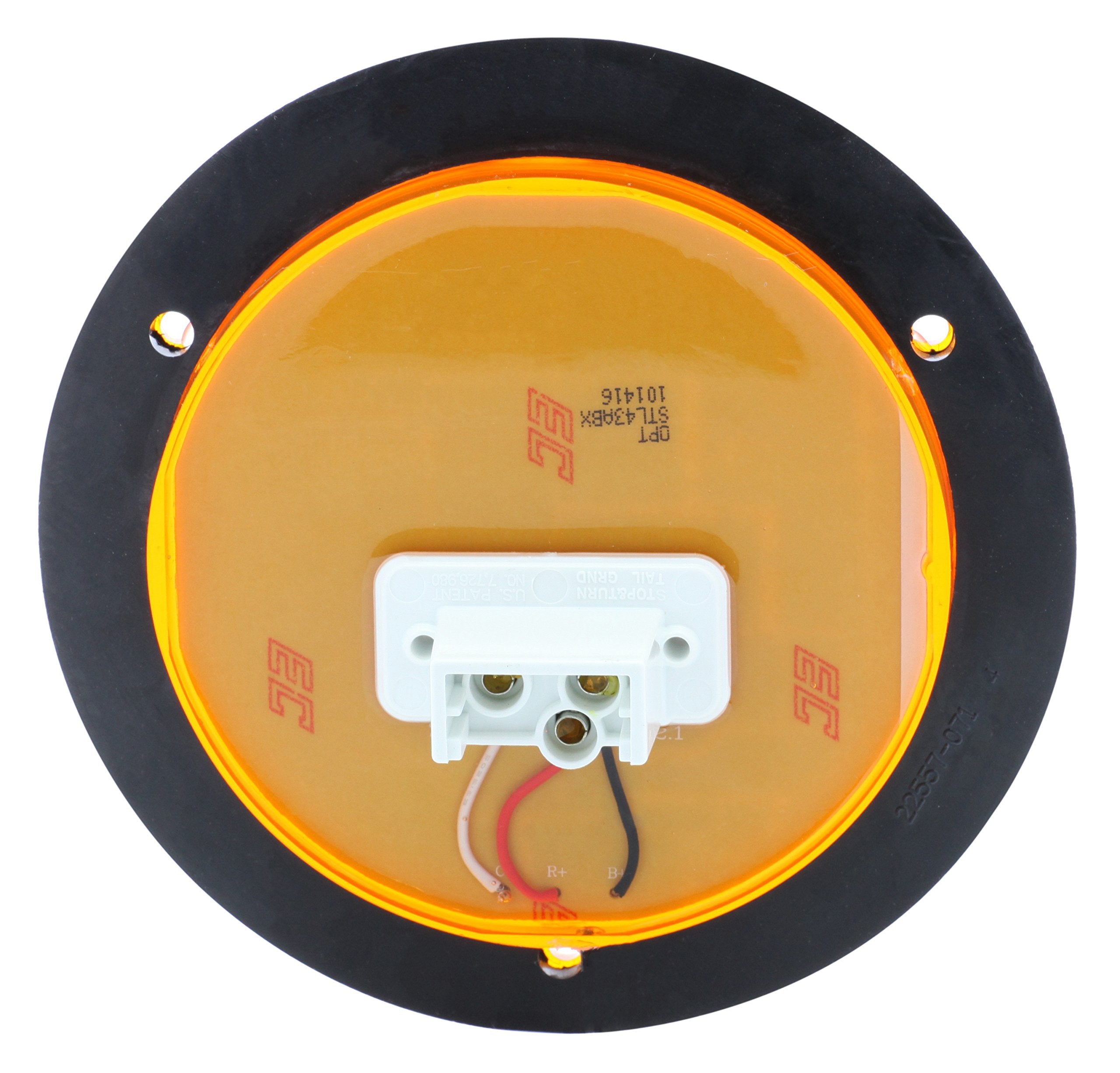 4" Round Optronics STL43ABXP Sealed LED Light, Amber