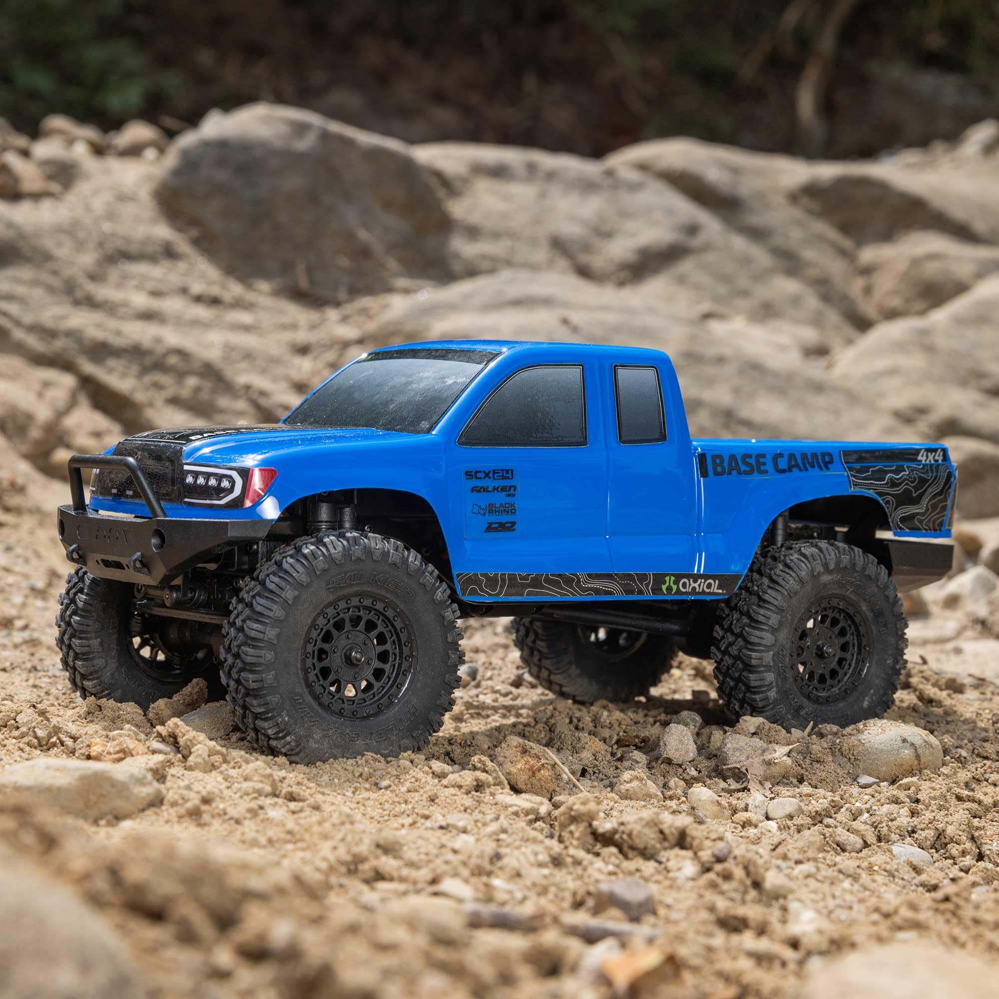 Axial 1/24 RC Truck SCX24 Base Camp 4x4 Rock Crawler Brushed RTR (Everything Needed to Run is Included) - Blue, AXI-1219T2