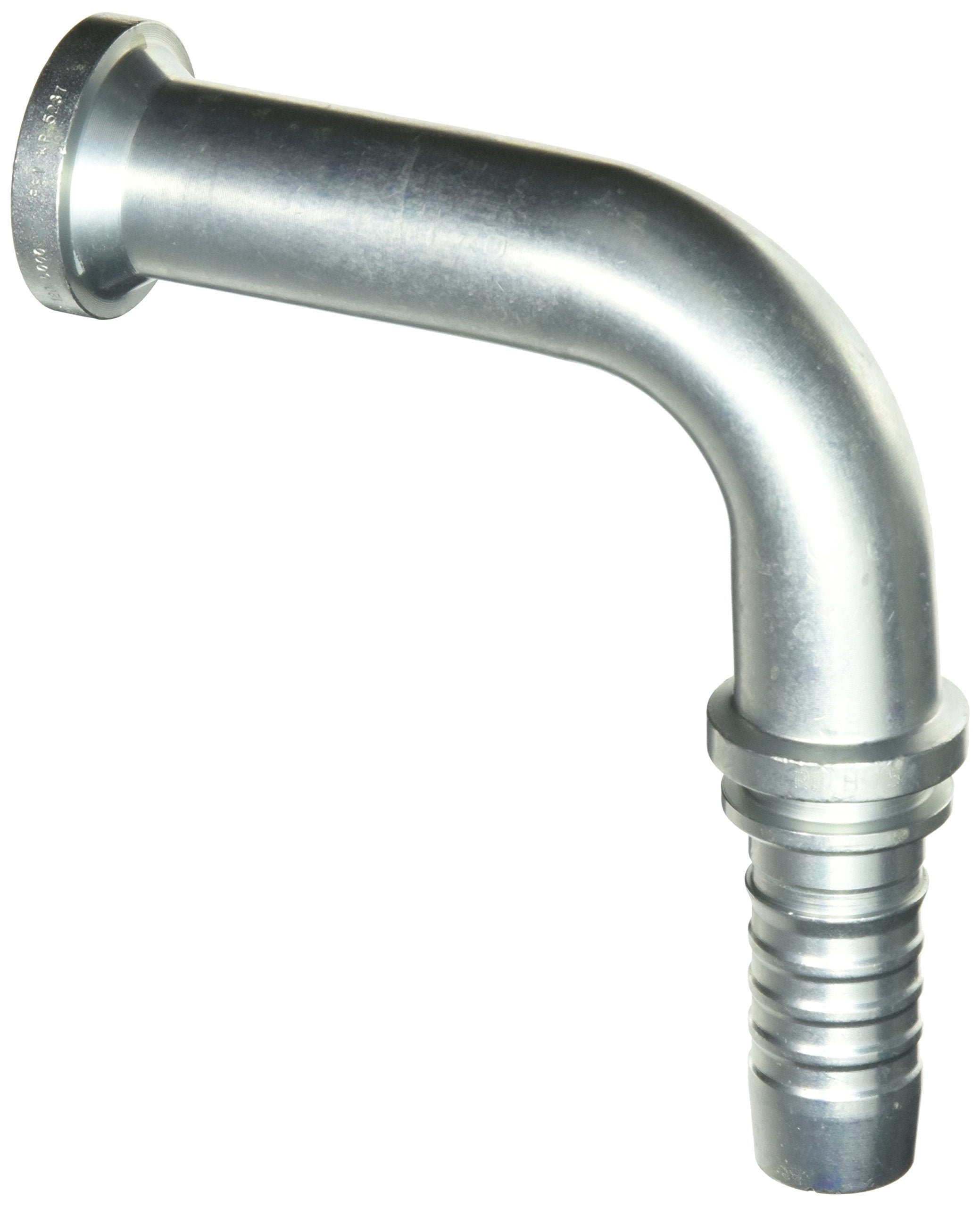Gates GlobalSpiral 16GS-16FL90-120 Couplings, Code 61 O-Ring Flange, Zinc Plated Carbon Steel, 5.28", 90° Bent Tube, 1" ID