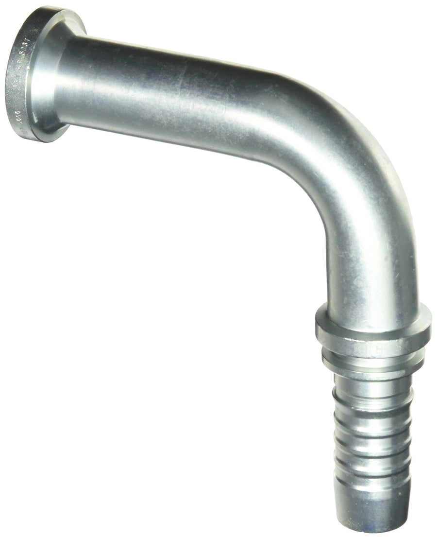 Gates GlobalSpiral 16GS-16FL90-120 Couplings, Code 61 O-Ring Flange, Zinc Plated Carbon Steel, 5.28", 90° Bent Tube, 1" ID
