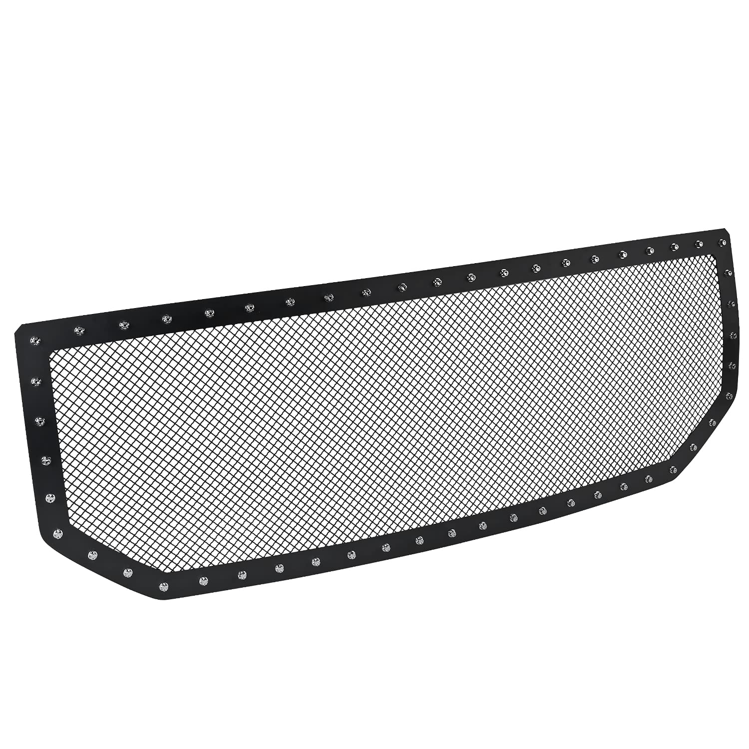 Front Mesh Black Spec-D Tuning Hood Grille Insert Rivet Style 1PC Compatible with 2016-2018 GMC Sierra 1500
