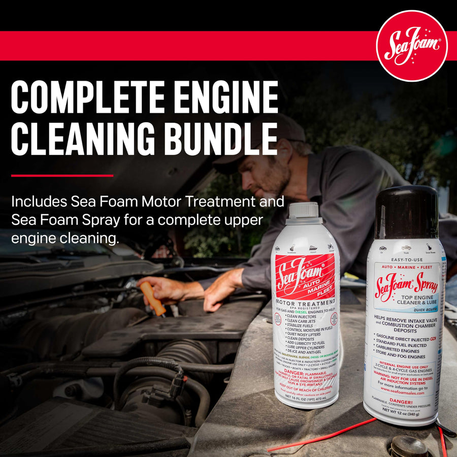 Combo Pack Sea Foam Motor Treatment and Intake Cleaner, SF-SS, 16 oz and 14 oz