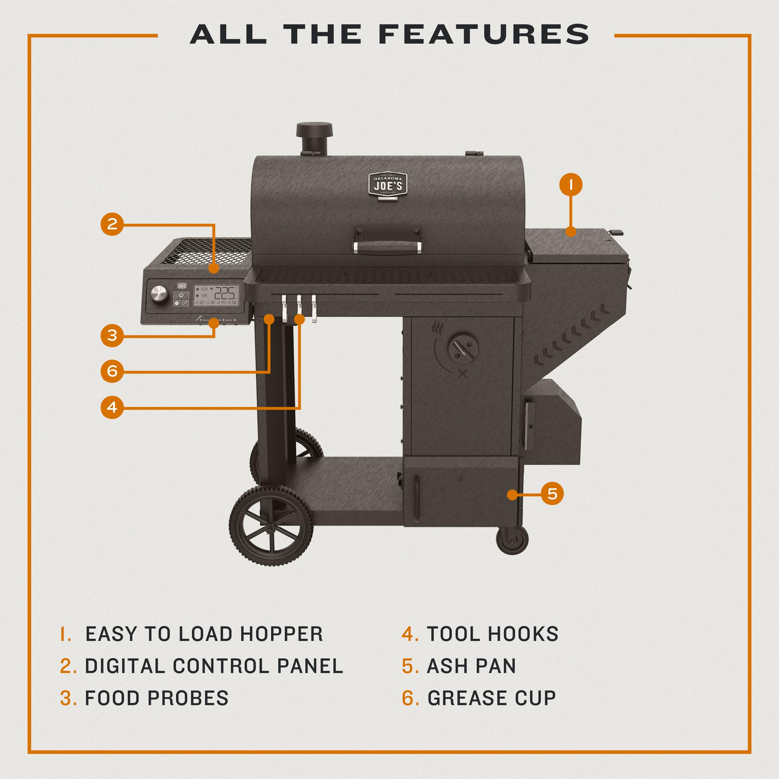 Tahoma™ Oklahoma Joe's® 900 Auto-Feed Charcoal Smoker & Grill w/Wi-Fi - 25203114