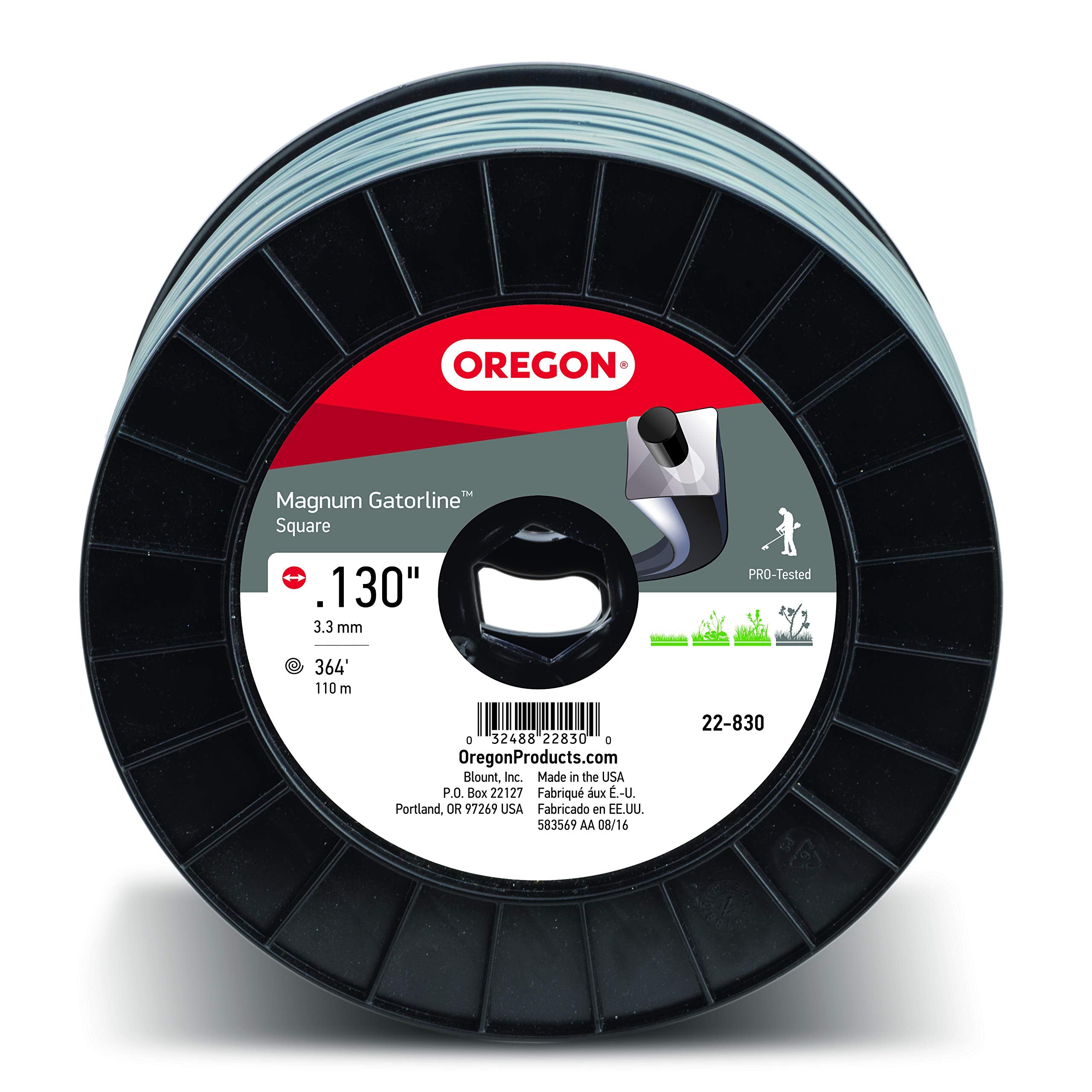 Oregon Gatorline 22-830 Heavy-Duty Professional Magnum 3-Pound Spool of .130-Inch-by-360-Foot Square-Shaped String Trimmer Line