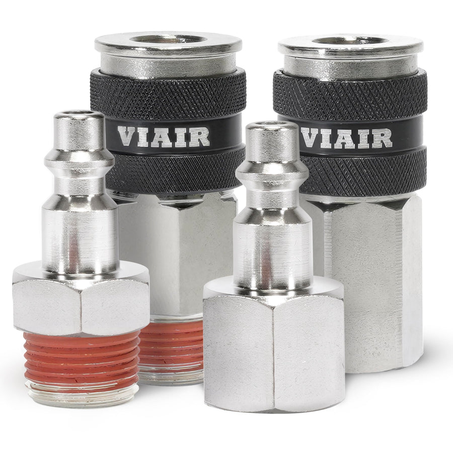 3/8" NPT M & F Couplers, Quick Connect Studs 3/8" M & F, with ViAIr Logo