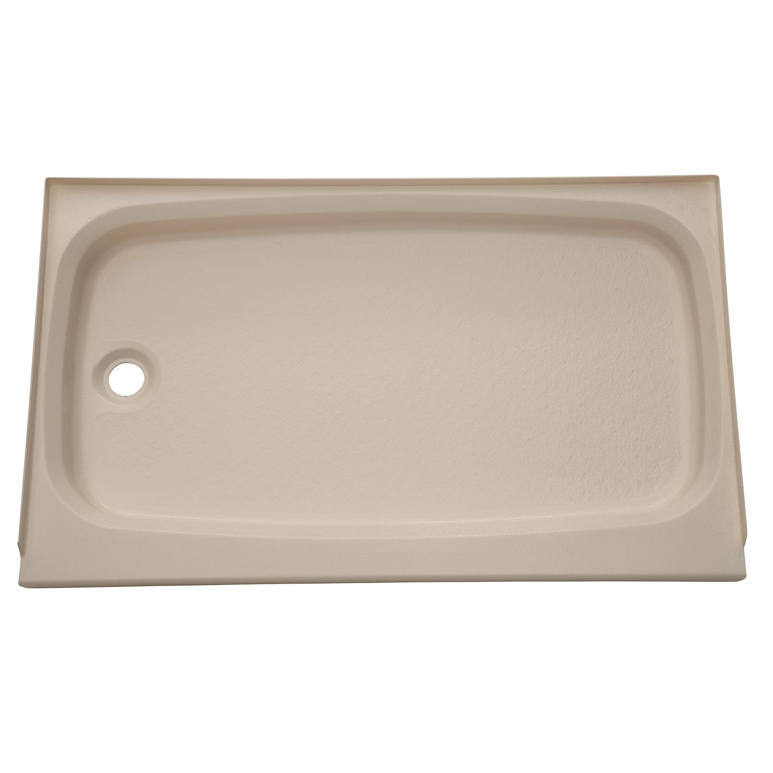 24" x 40" Lippert Replacement Parchment Shower Pan with Left Drain for RVs, Travel Trailers, 5th Wheels, and Motorhomes - 209498