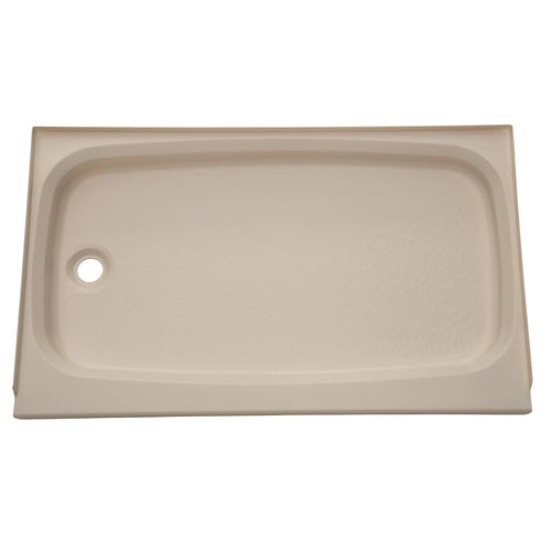 24" x 40" Lippert Replacement Parchment Shower Pan with Left Drain for RVs, Travel Trailers, 5th Wheels, and Motorhomes - 209498
