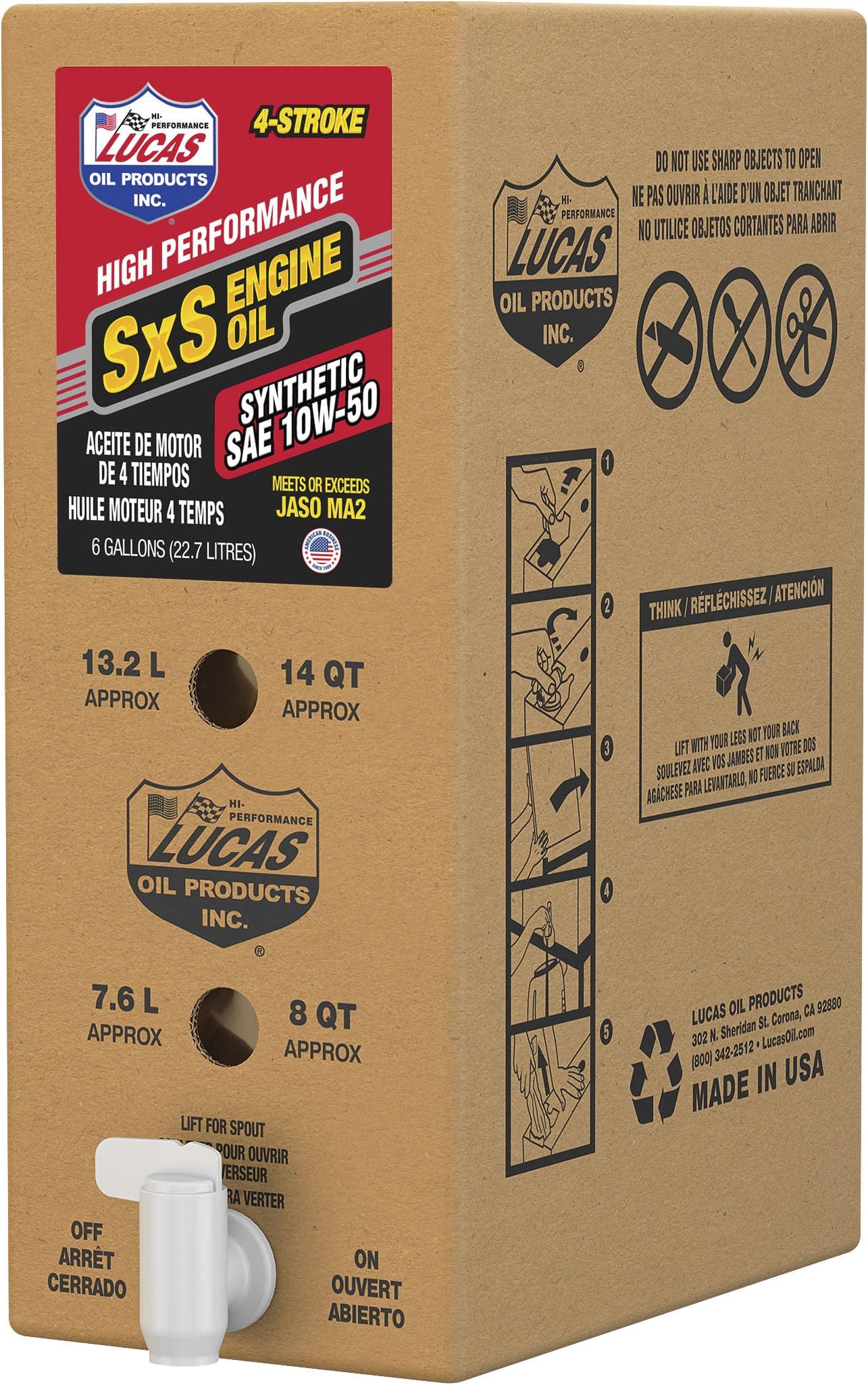 Synthetic SXS Engine Oil Lucas 18049 - 10W50-6 gal.