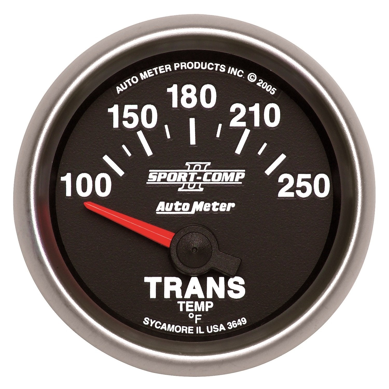 Auto Meter 2-1/16" 100- 250 F Short Sweep Electric Transmission Temperature Gauge 3649