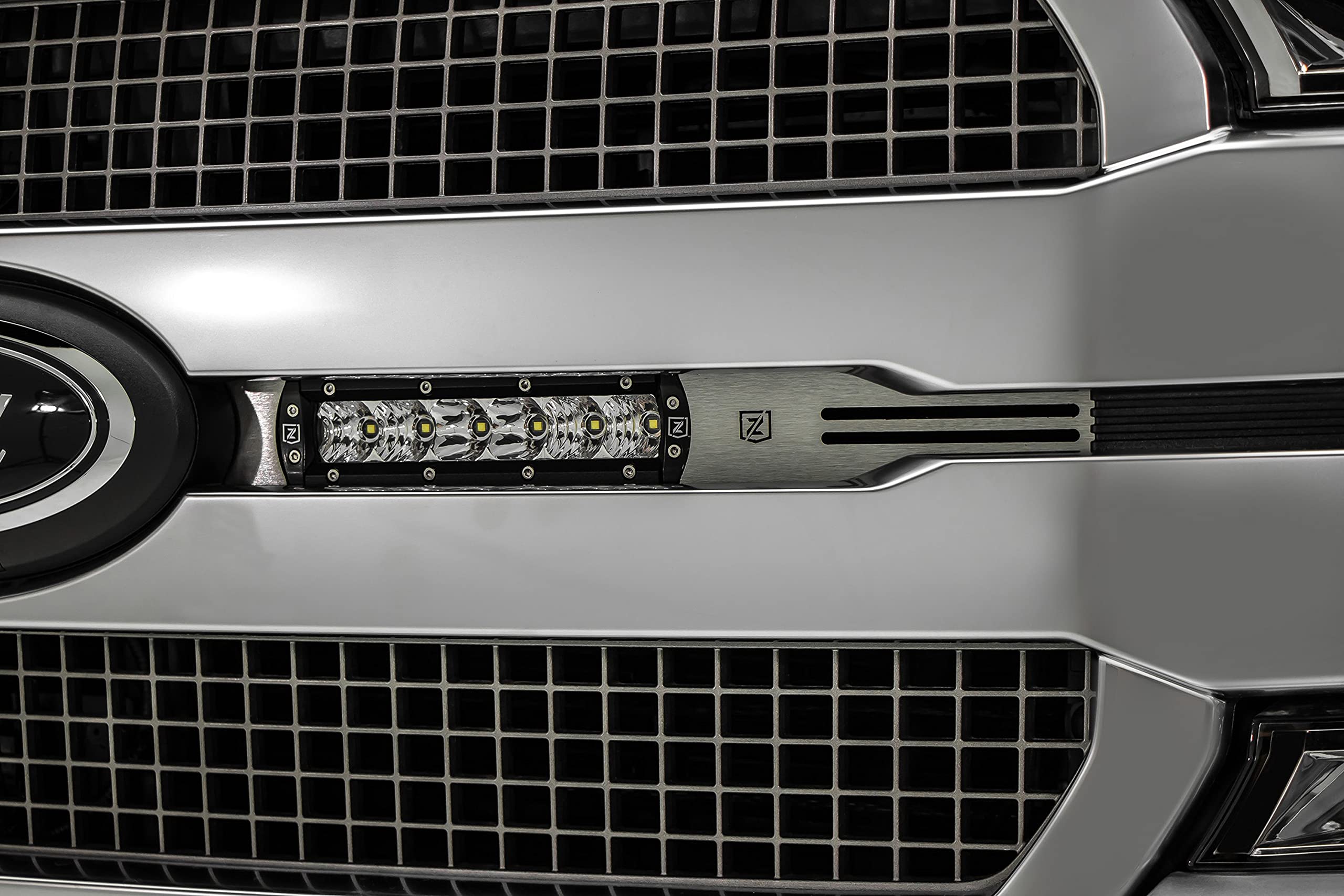 ZROADZ 2018-2019 Ford F-150 OEM Grille Platinum LED Kit, Incl. (2) 6 Inch LED Straight Single Row Slim Light Bars - PN #z415583-KIT