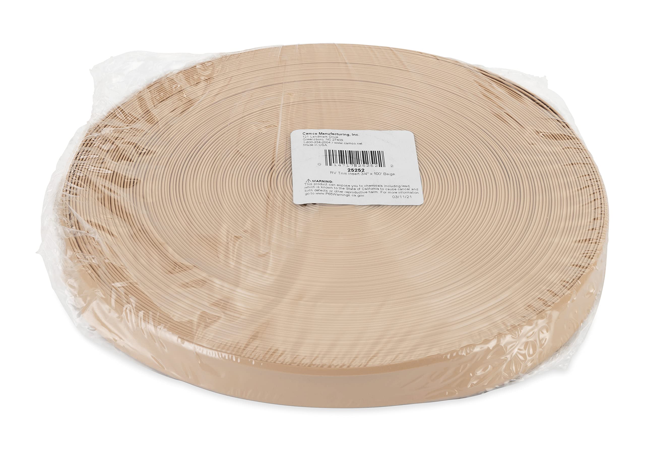Camco 3/4" x 100' Colonial White RV Vinyl Insert