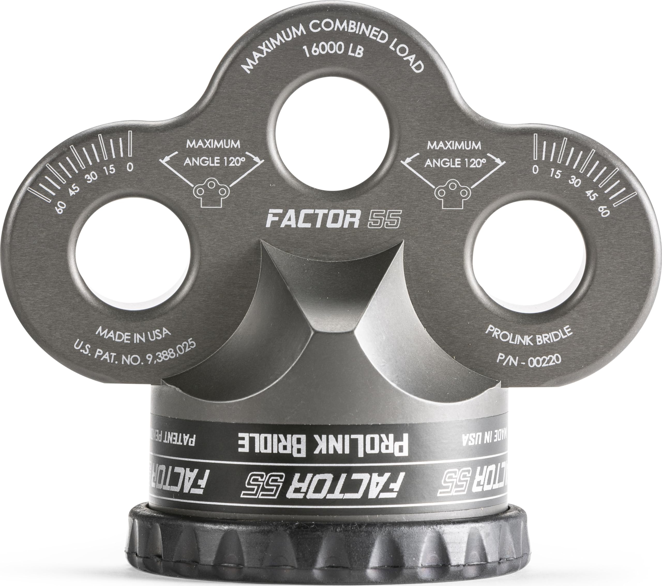 Factor 55 Bridle Prolink 3 Individual Shackle Mount Holes, Capacity: 16,000 lbs - Gray