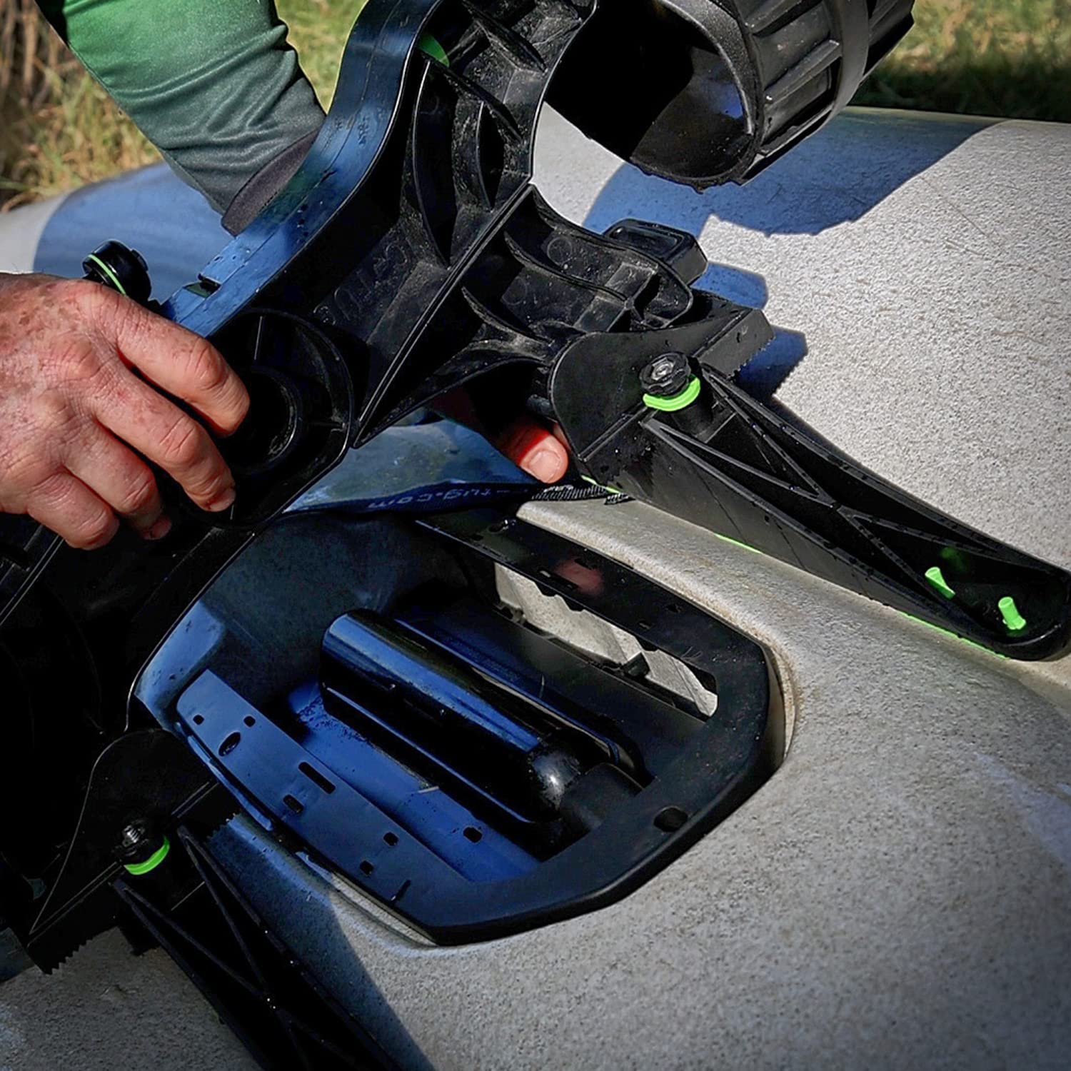 C-Tug RAILBLAZA Kayak Cart | Adjustable Width Hull Rails | Fits Most Kayak Hatches | Lightweight | Non-Slip Rubber Hull Rails | Compatible with Kiwi & Sandtrakz Wheel Carts | Kayak Trailer & Wheels