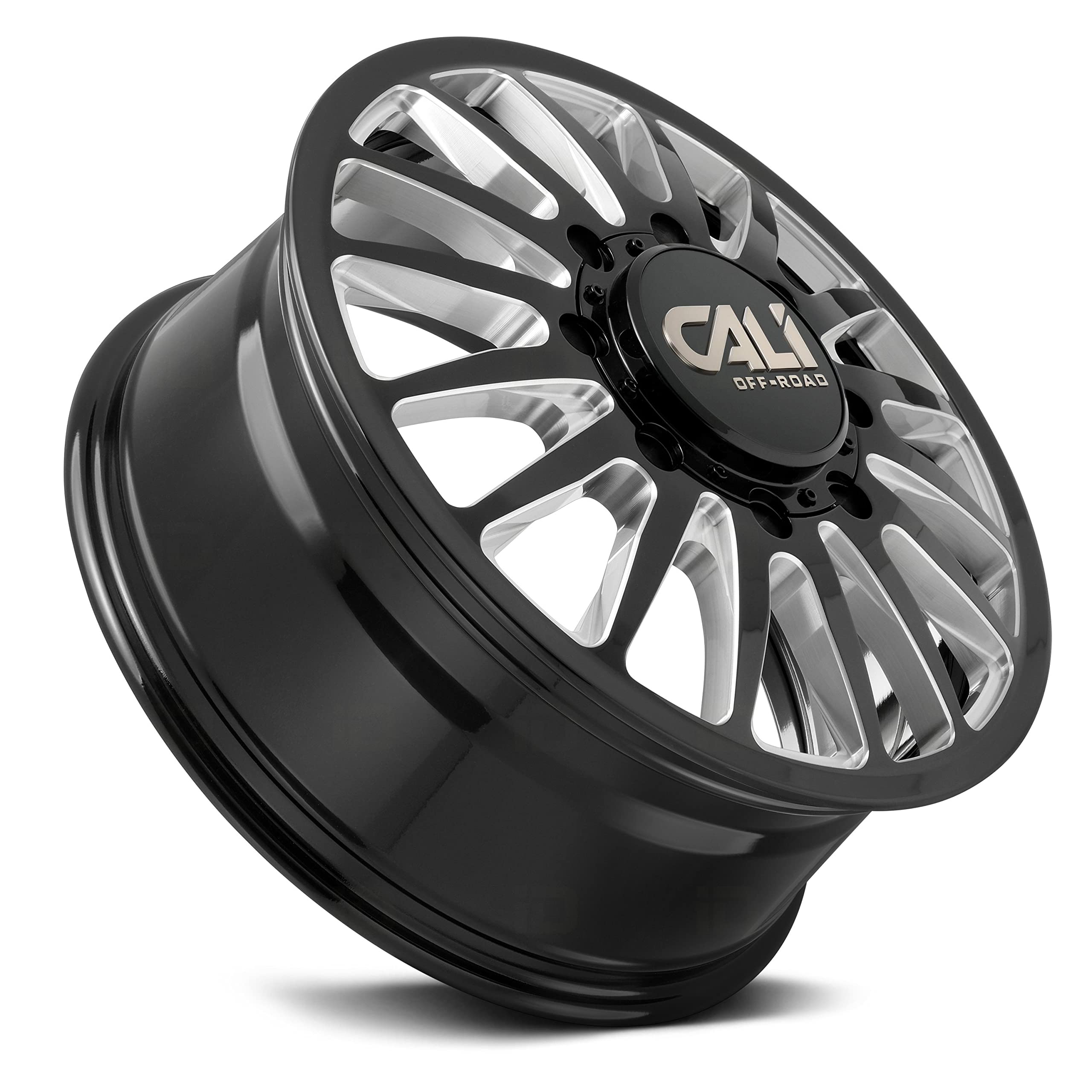 SUMMIT CALI OFF-ROAD 9110D-22879BMR192 Dually Rear 9110 Gloss Black/Milled Spokes 22X8.25 8-210 -192mm 154.2mm