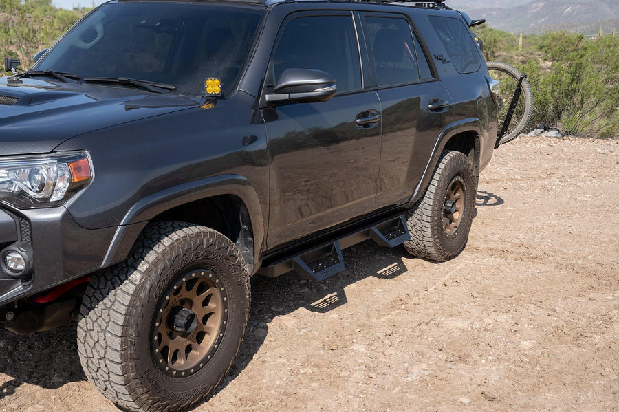 Compatible Magnum RT Drop Steps Running Boards Black with 2010-2024 4Runner Without Factory Cladding