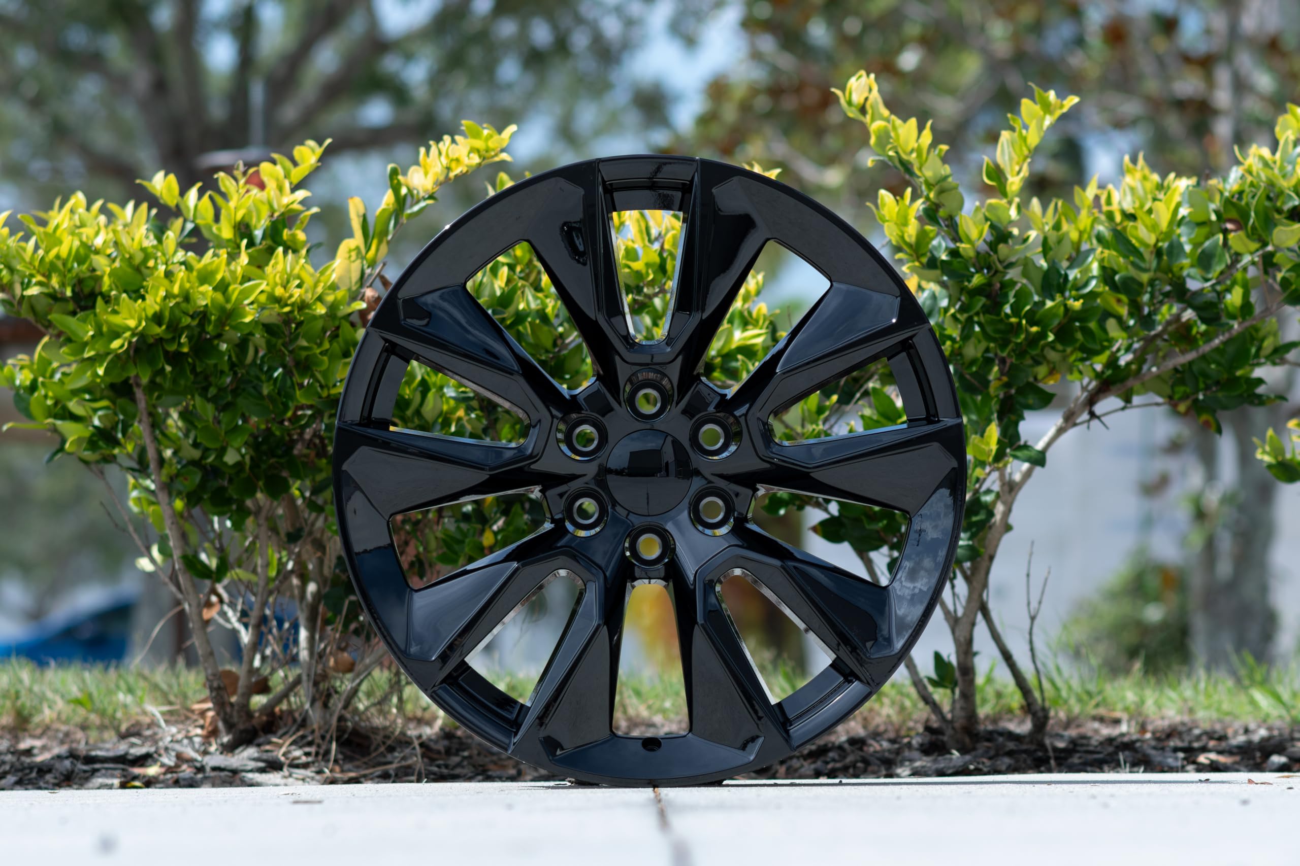 22 Inch OE Wheels CV32 Rim Fits Silverado 1500 Style 6x139.7 22x9 Gloss Black - Hollander 5916 (1)