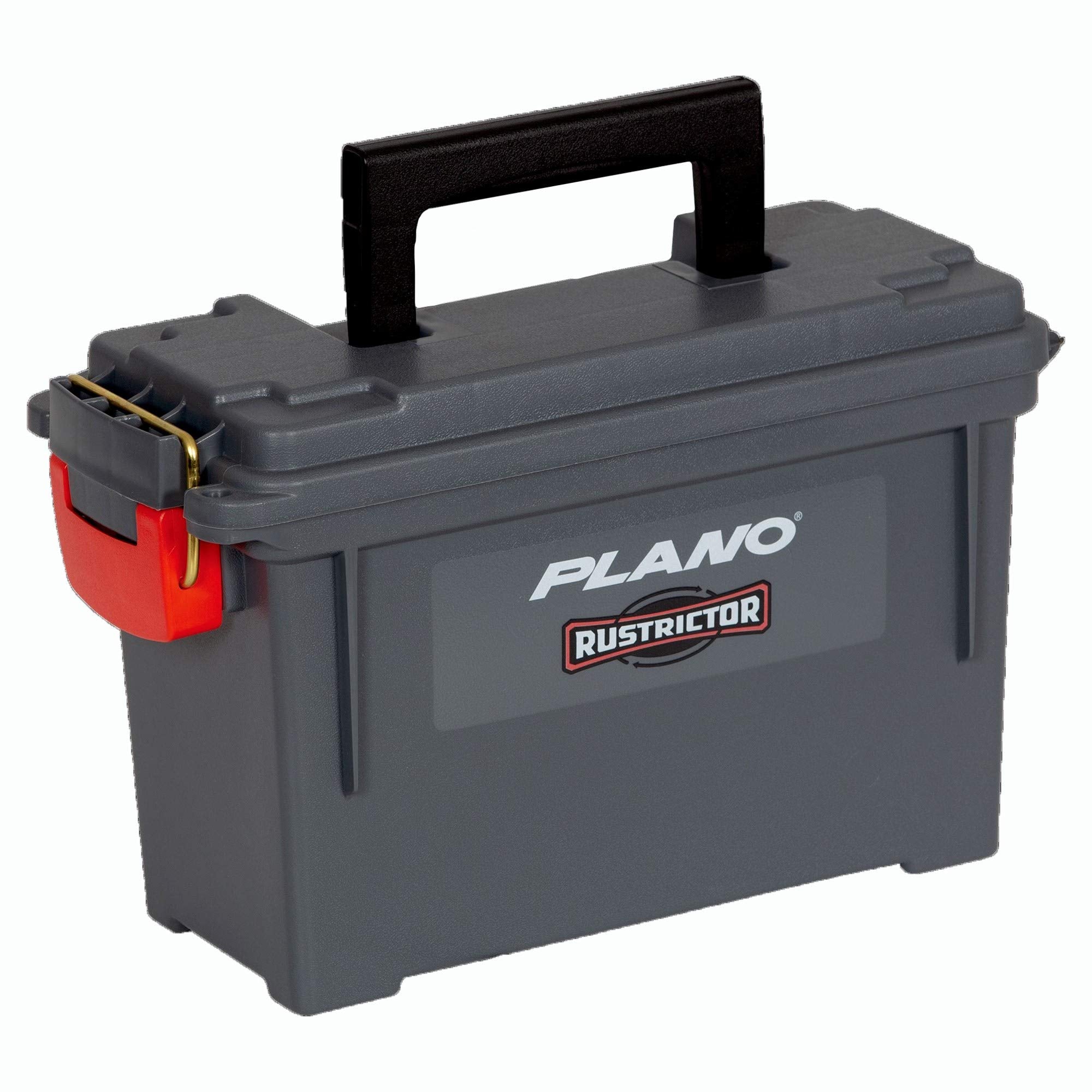 Plano Field Rustrictor Ammo Box .50 Caliber, Gray, All-Weather & Anti-Rust Ammo Storage Box, Medium Plastic Ammunition Box, Waterproof Ammo Can