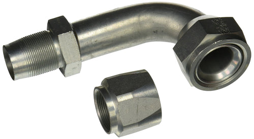 20C5E-20RFJX90 Gates Field Attachable for C5E Hose, Female JIC 37 Flare Swivel, 90 Bent Tube, Steel, 1 1/8" ID