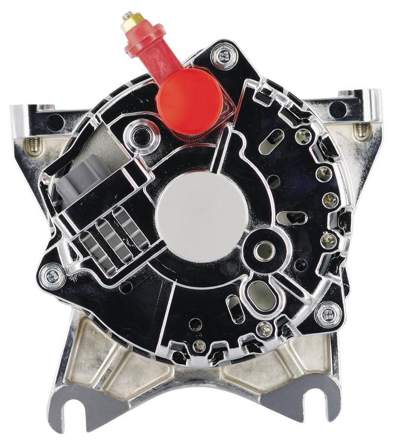 Alt Ford 6G Powermaster Chrome 155A 6 grv Pulley Small Frame V MTG 4.6L SOHC Mustang I-D-A VR