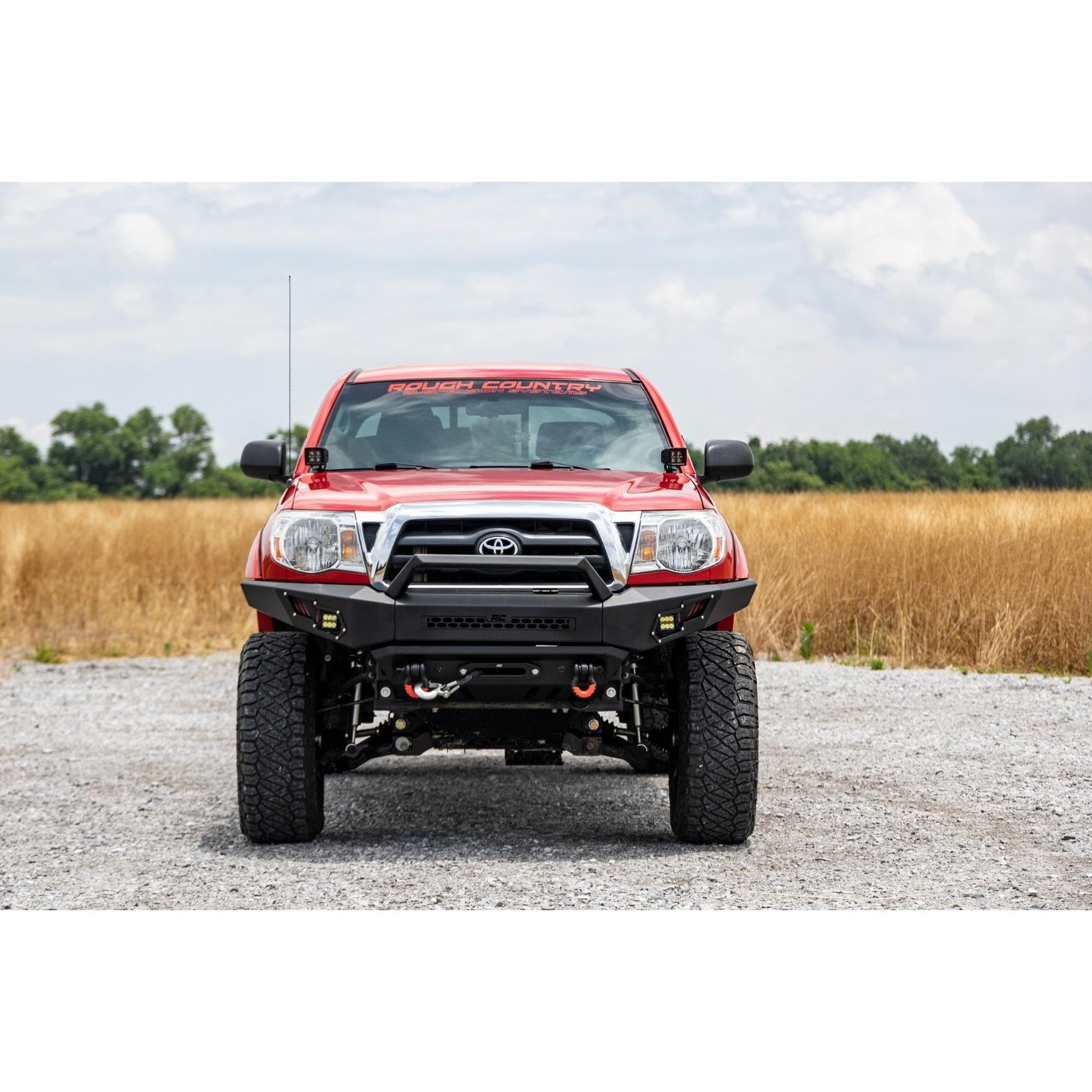 Rough Country 2" Dual LED Ditch Light Kit for Toyota Tacoma (2005-2015) - (2) 2-inch Black Series LED Cubes with White DRL