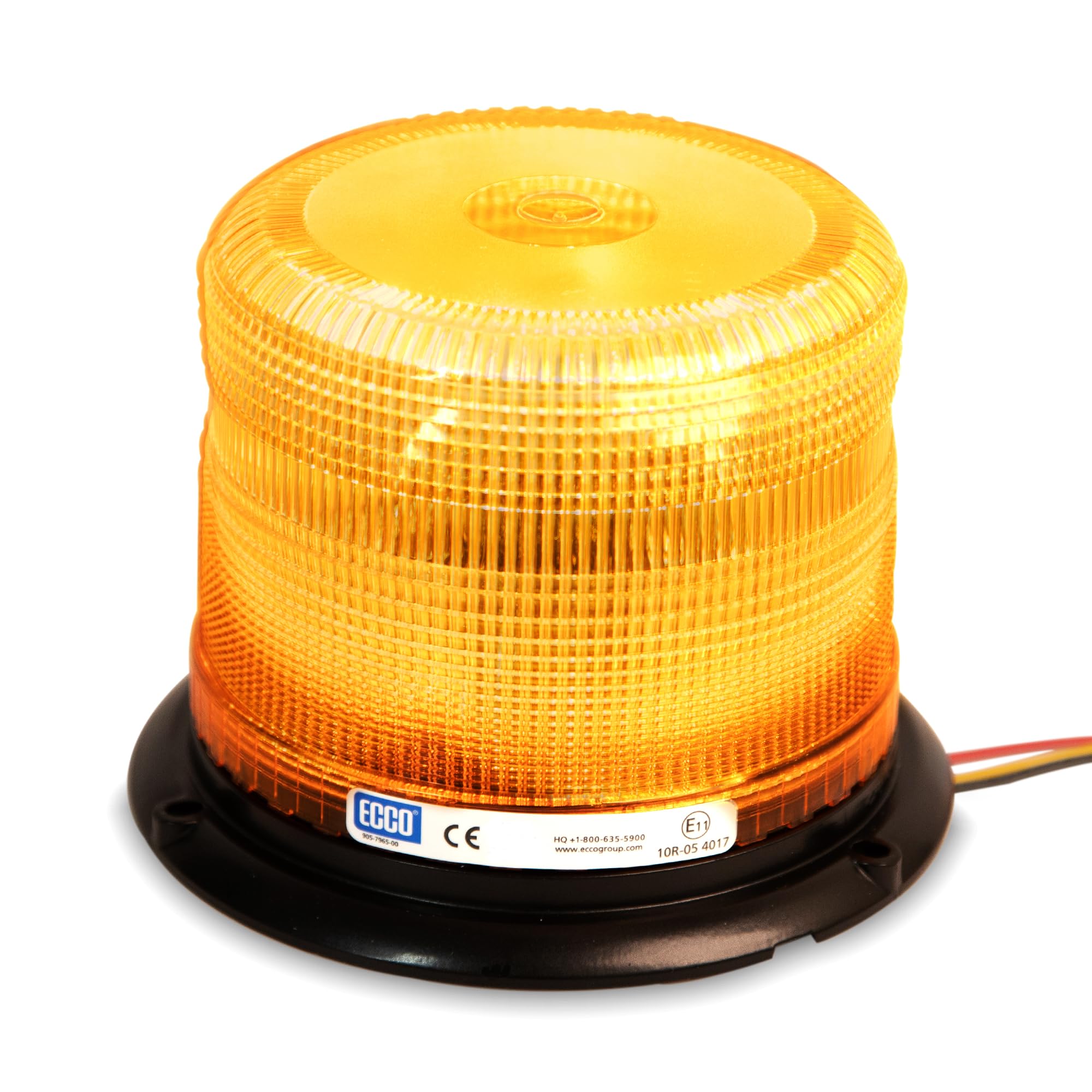 ECCO 5 Inch LED Beacon Warning Flash Amber Light LED Beacon 12V 48V for Industrial Vehicles Applications Tractor Forklift Excavator, 5 Year Warranty