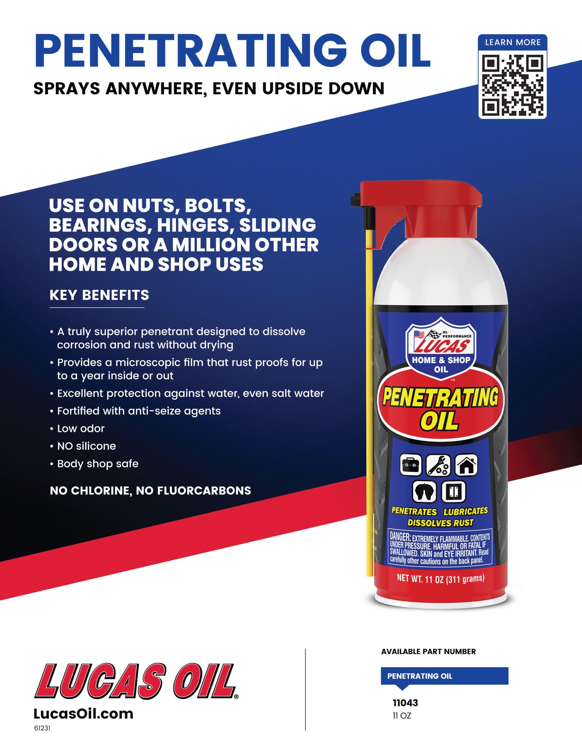 11043 Lucas Oil Penetrating Oil - 11 Ounce (Pack of 12)