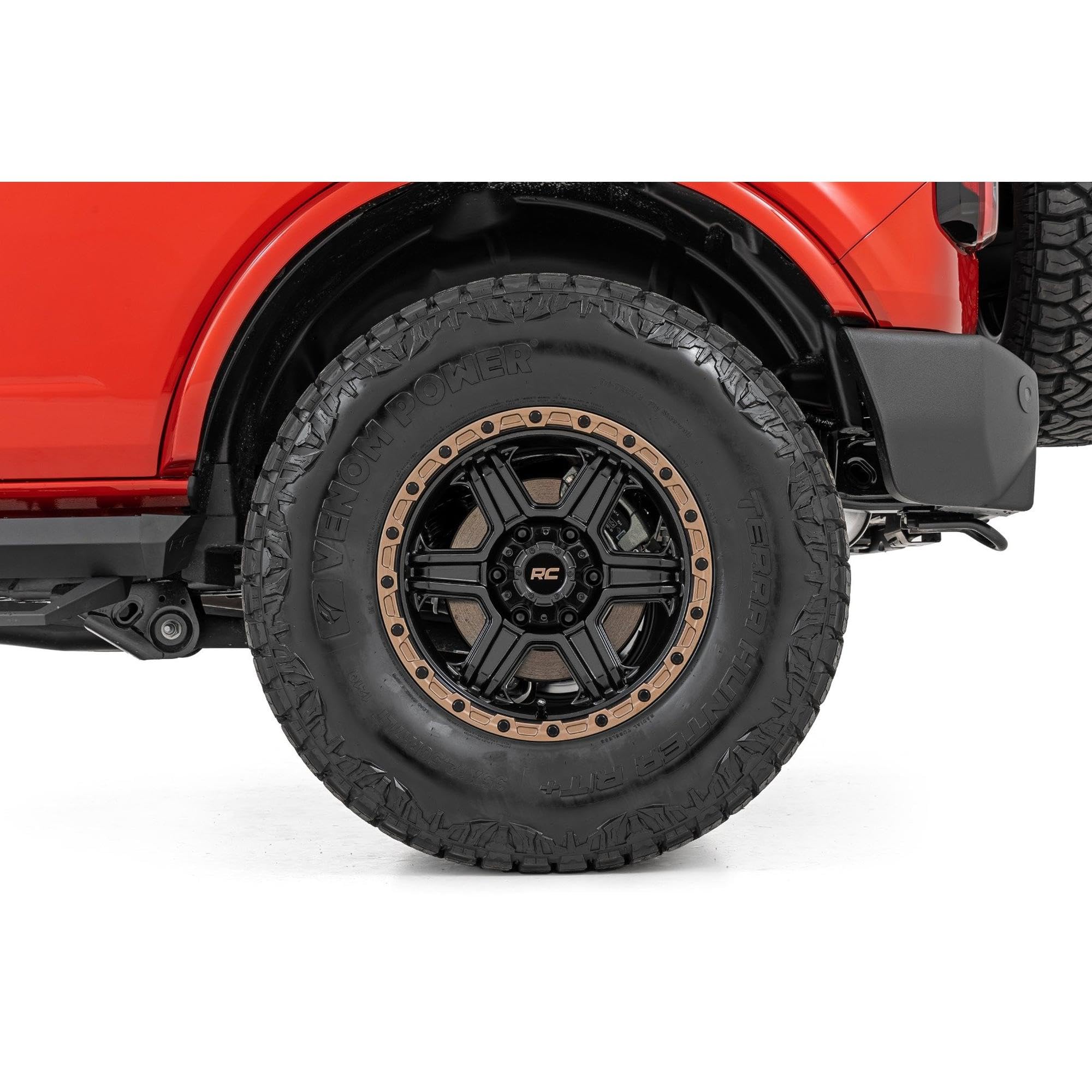 Rough Country Aluminum SRL2 Side Steps for Ford Bronco (2021-2025) 4-Door - Modular Running Boards with Adjustable Step Placement