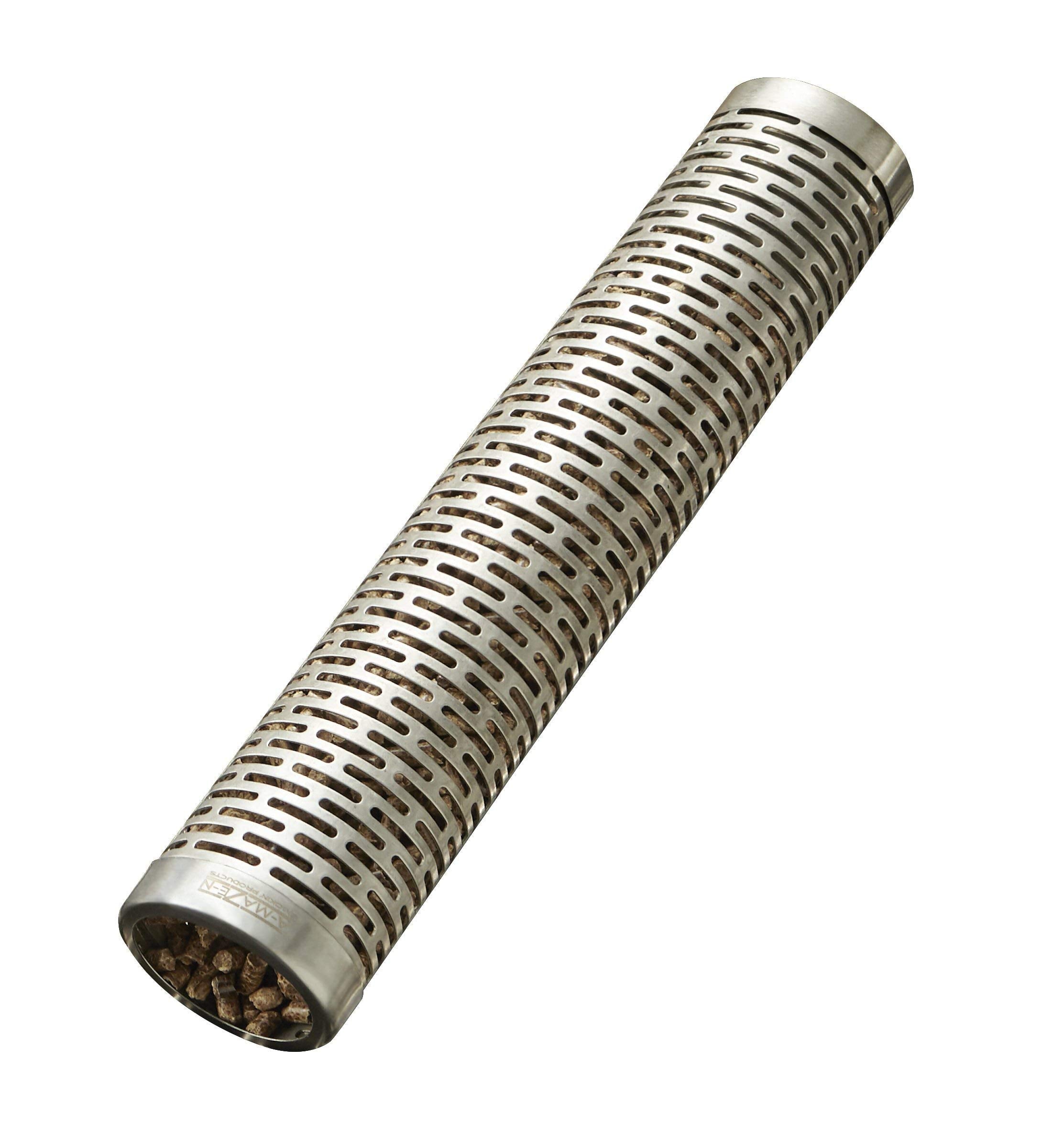 Oval A-MAZE-N AMNTS12 Pellet Tube Smoker, Hot or Cold Smoking, 12 Inch, Stainless