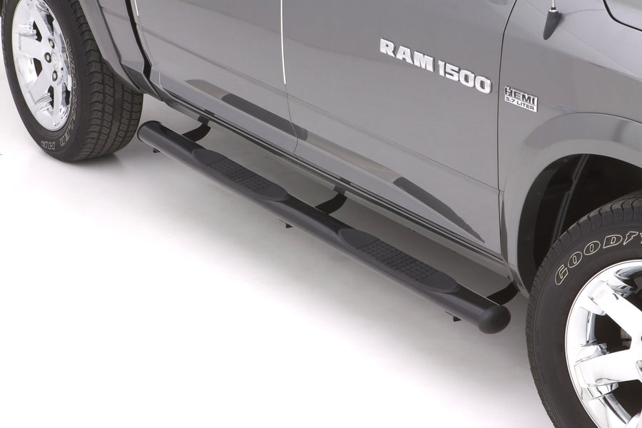 Lund RealTruck 23578357 Polished Stainless Steel 4" Oval Straight Nerf Bars for 1999-2013 Silverado/Sierra 1500 Extended Cab