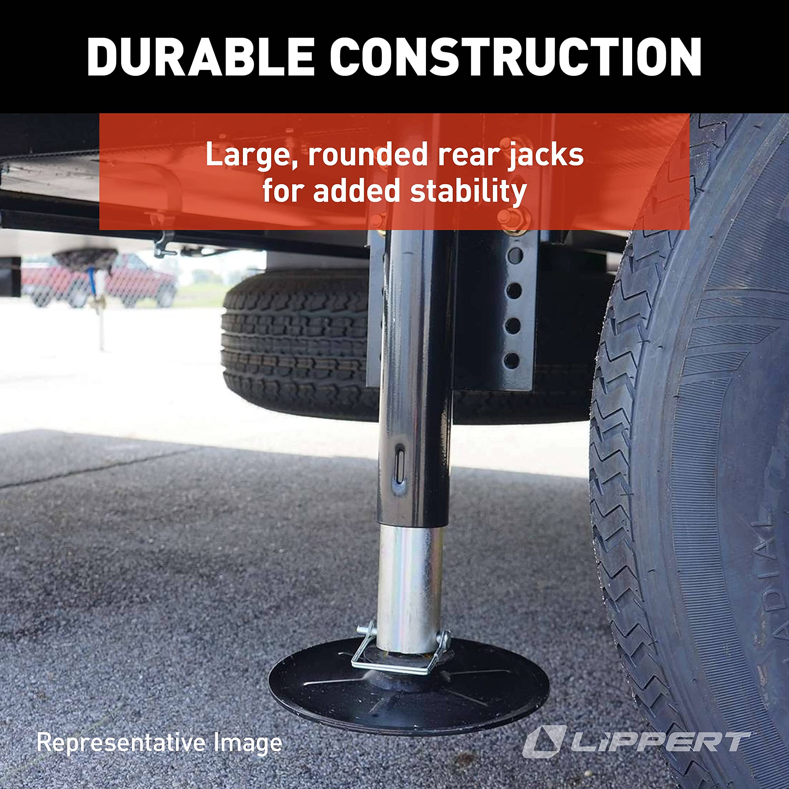 Lippert 5th Wheel Ground Control 3.0 6-Point Automatic RV Leveling System with 15,500-lb. Total Lift Capacity, Wireless Remote, Hall Effect Technology, Auto-Hitch Memory - 675817