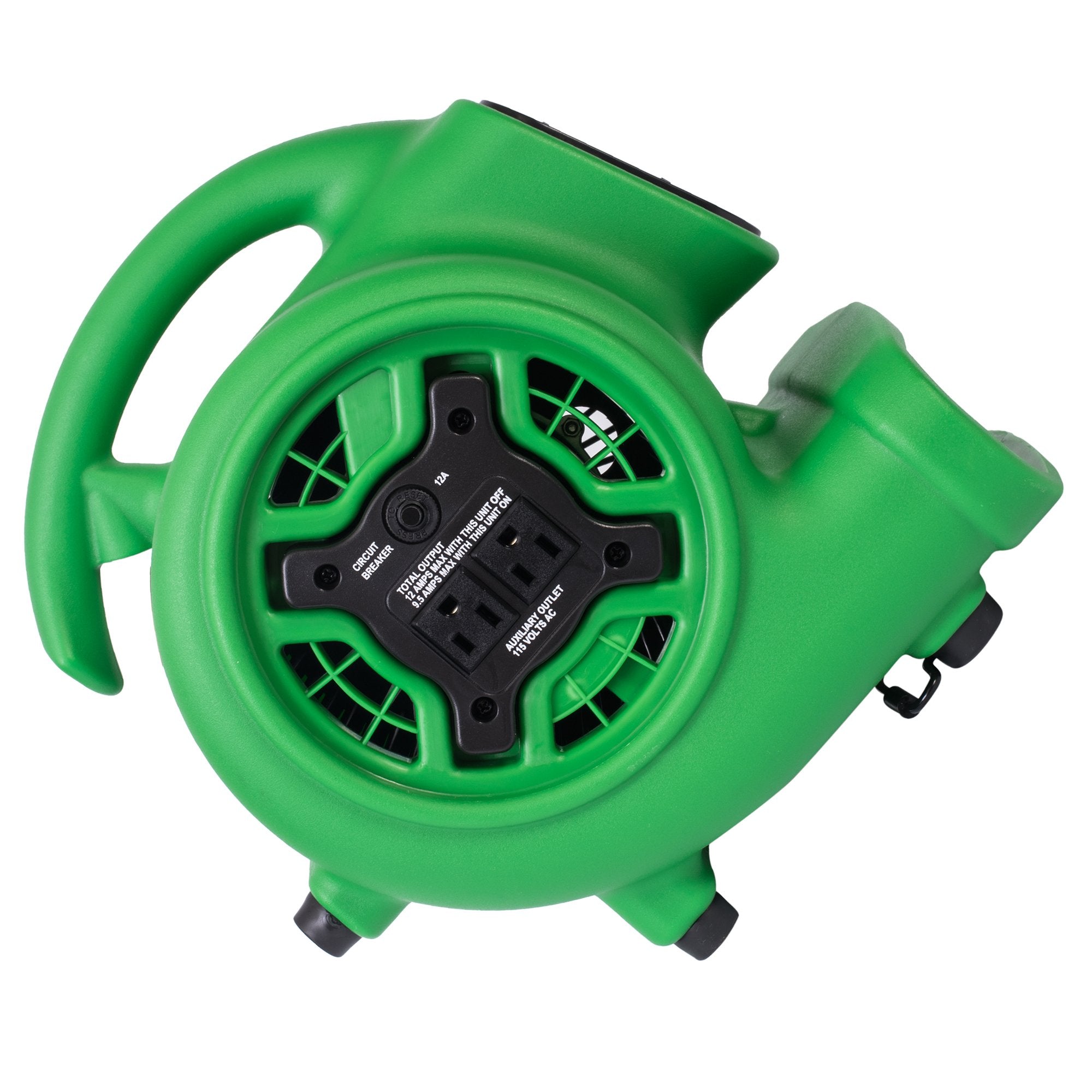 Mini Mighty XPOWER P-230AT 1/4 HP 925 CFM Centrifugal Air Mover, Carpet Dryer, Floor Fan, Blower, Stackable, Daisy Chain, for Water Damage Restoration, Janitorial, Plumbing, Home Use, Green