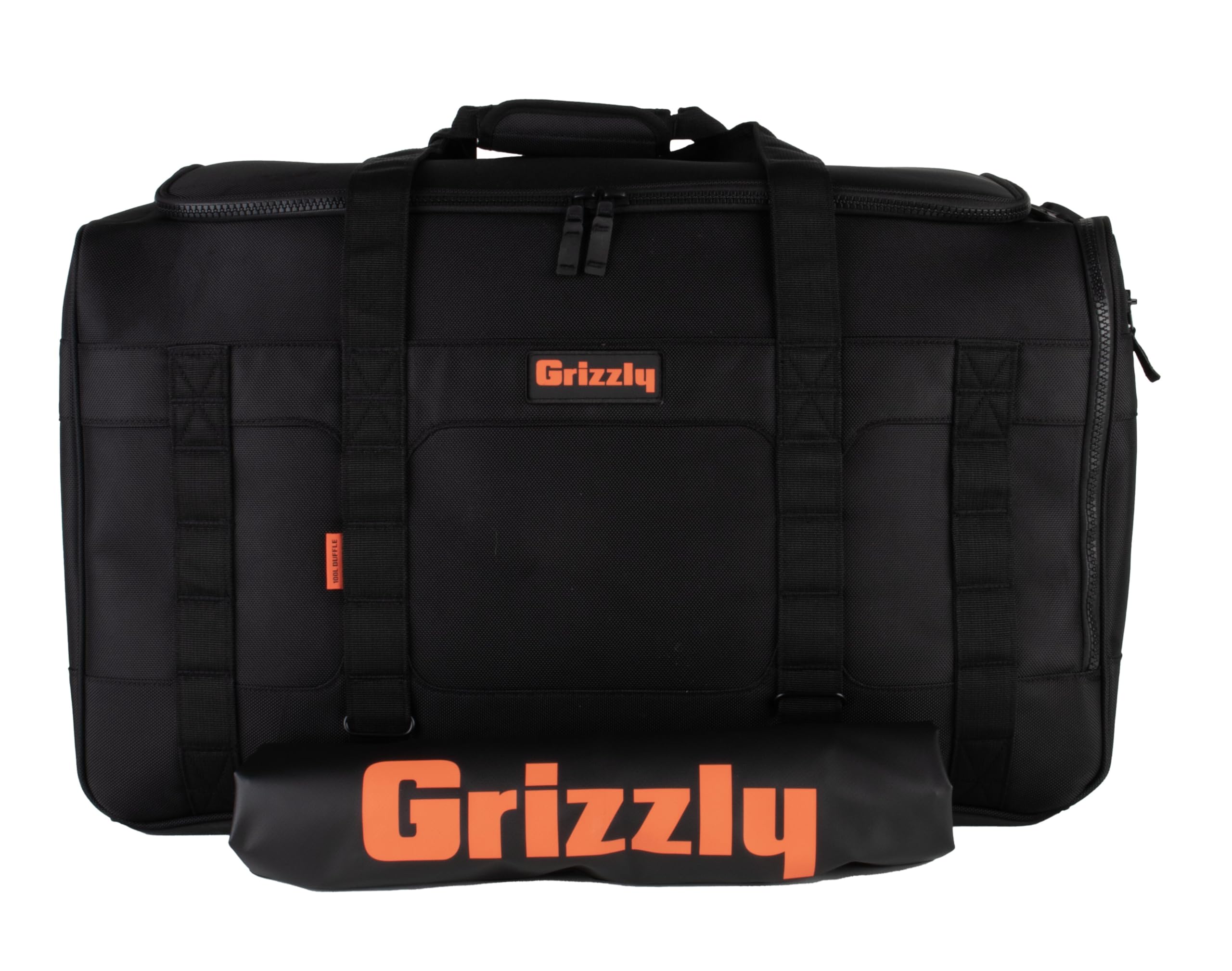 Duffle Grizzly 100 | Heavy-Duty Construction | Water Resistant Base | 100L Capacity | Large Storage Pocket | Blackout