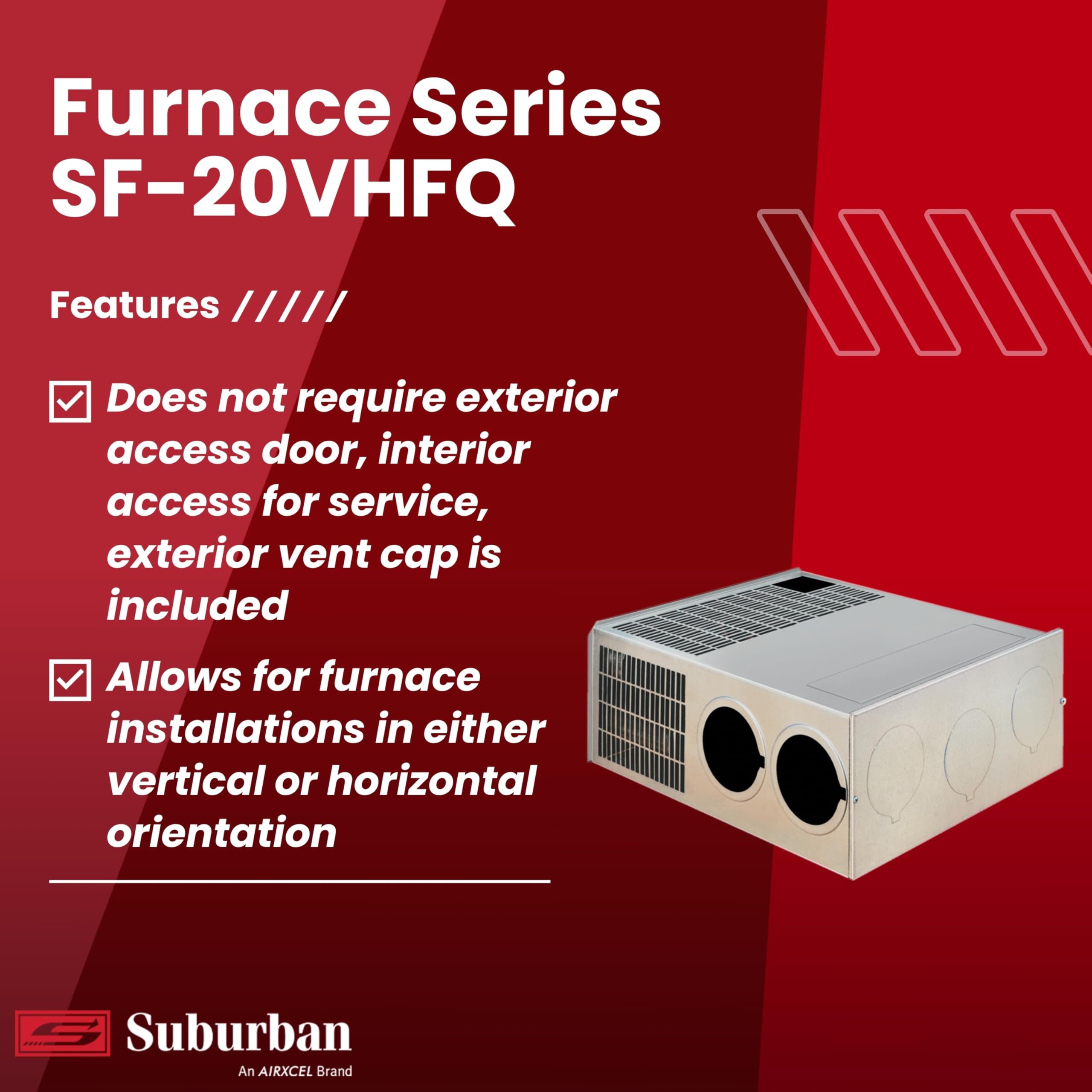 Suburban Ducted SF Series Low Profile Furnace SF-20VHFQ 20,000 BTU/h LP Gas Model 2572A