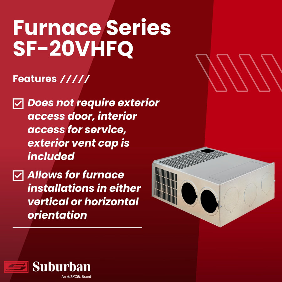 Suburban Ducted SF Series Low Profile Furnace SF-20VHFQ 20,000 BTU/h LP Gas Model 2572A