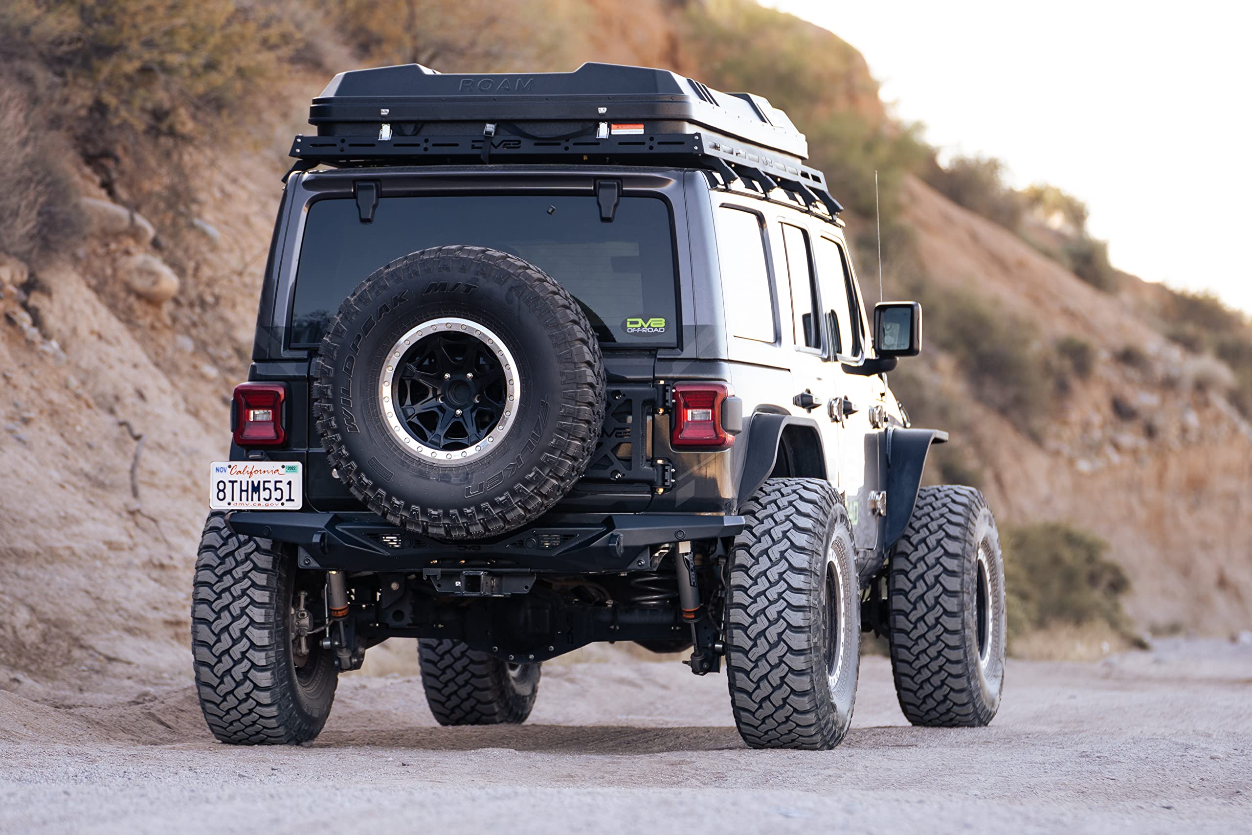 Offroad DV8 Spec Series Rear Bumper for 2018-2025 Jeep Wrangler JL | Accepts 3" Pod Lights | Clevis Mounts for D-Ring Shackles | Retains OEM Features